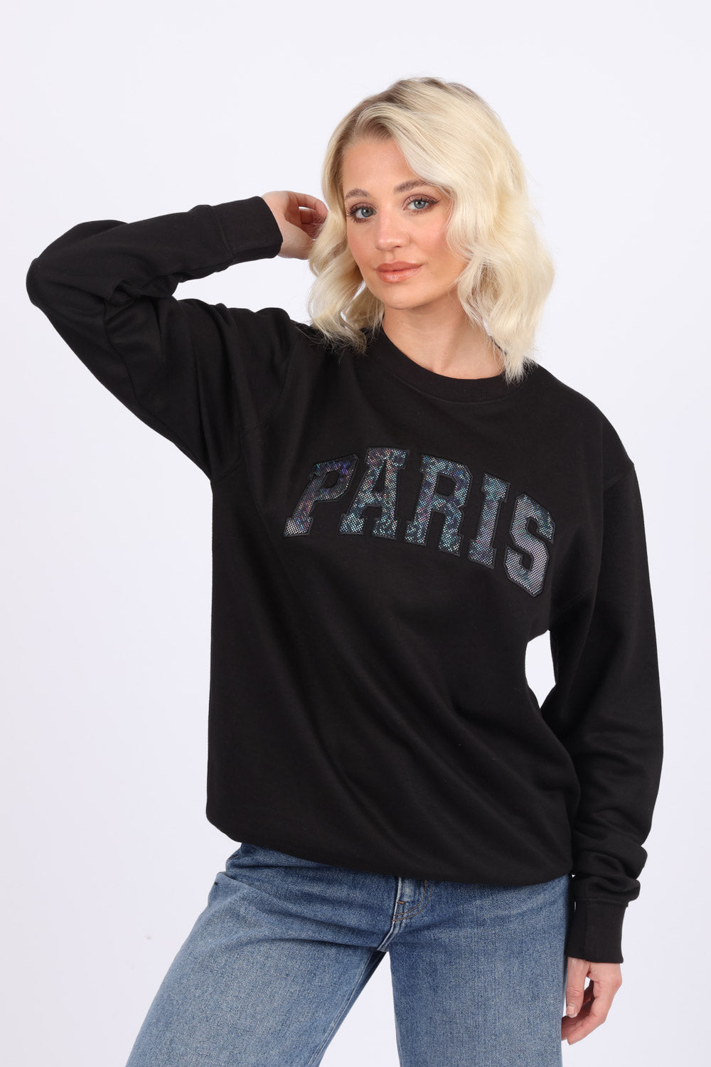 Paris Iridescent Appliqué Sweatshirt (Pack of 6)