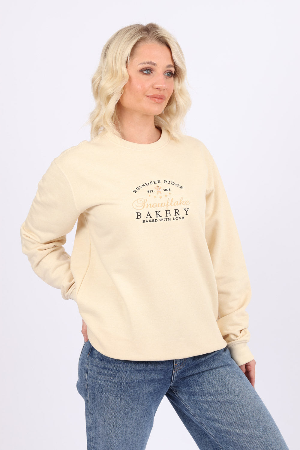 Snowflake Bakery Embroidered Sweatshirt (Pack of 6)| Christmas Jumper