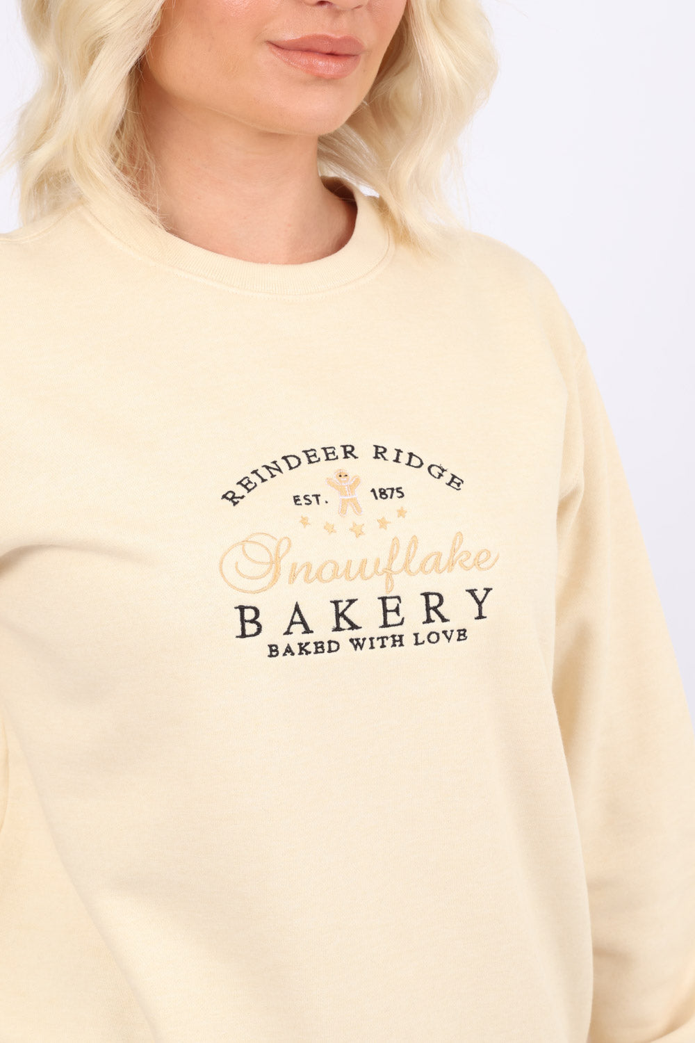 Snowflake Bakery Embroidered Sweatshirt (Pack of 6)| Christmas Jumper