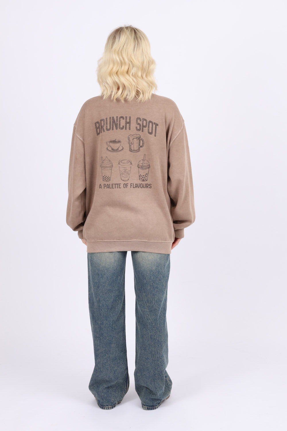 Washed Mocha Brunch Spot Sweatshirt