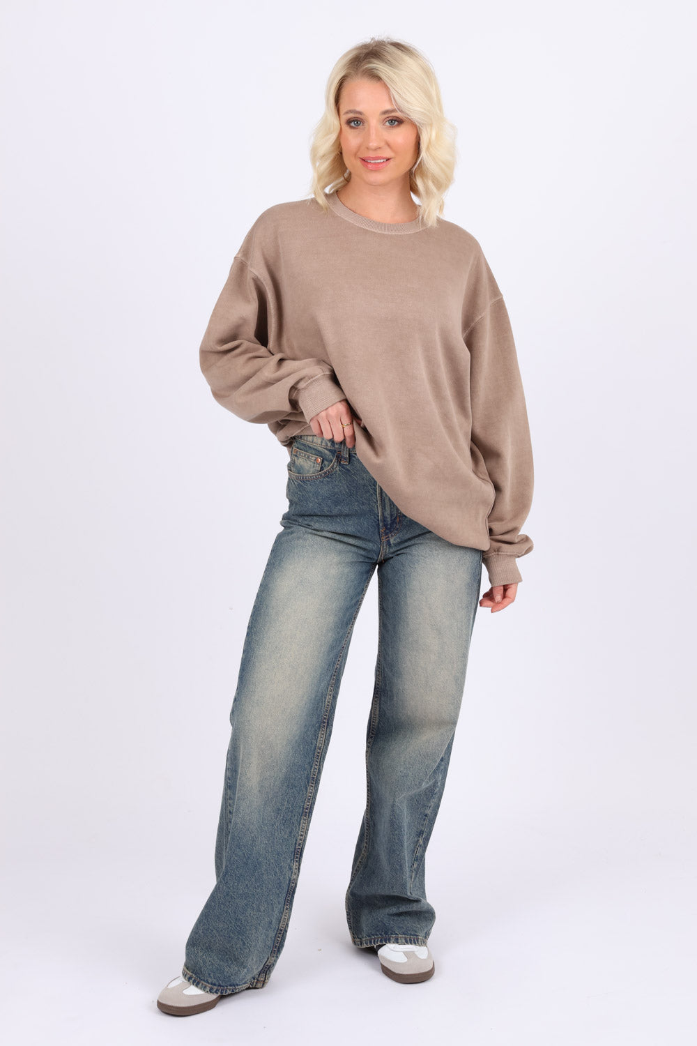 Washed Mocha Brunch Spot Sweatshirt