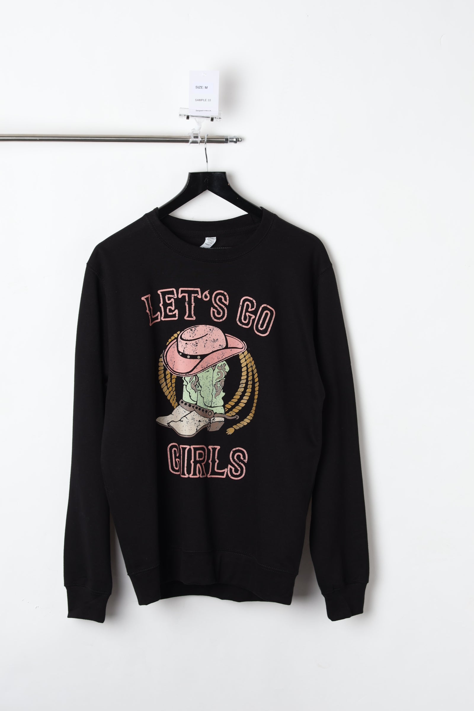Let's Go Girls Black Sweatshirt (Size M) – Sample