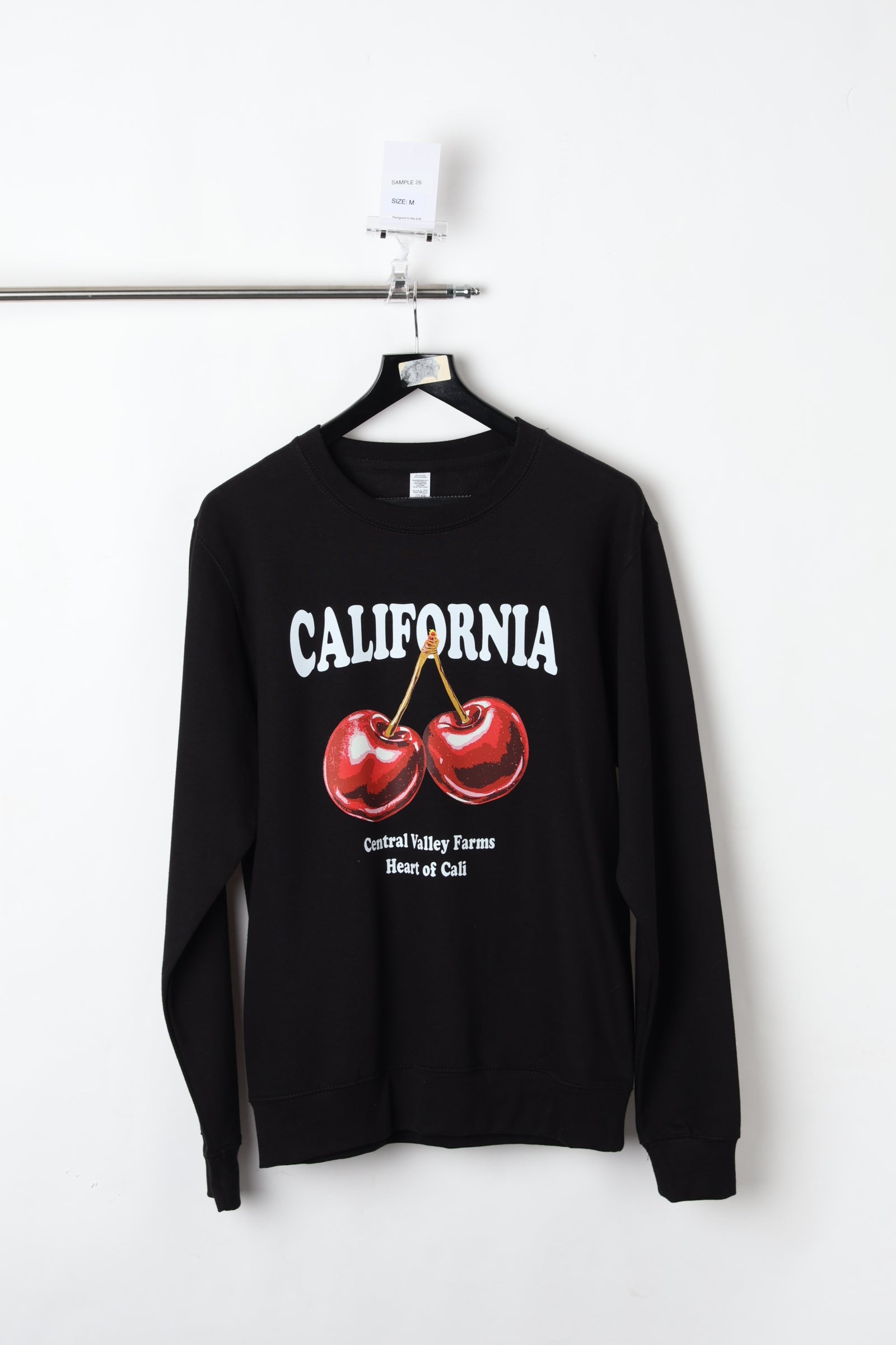 California Cherries Black Sweatshirt (Size M) – Sample