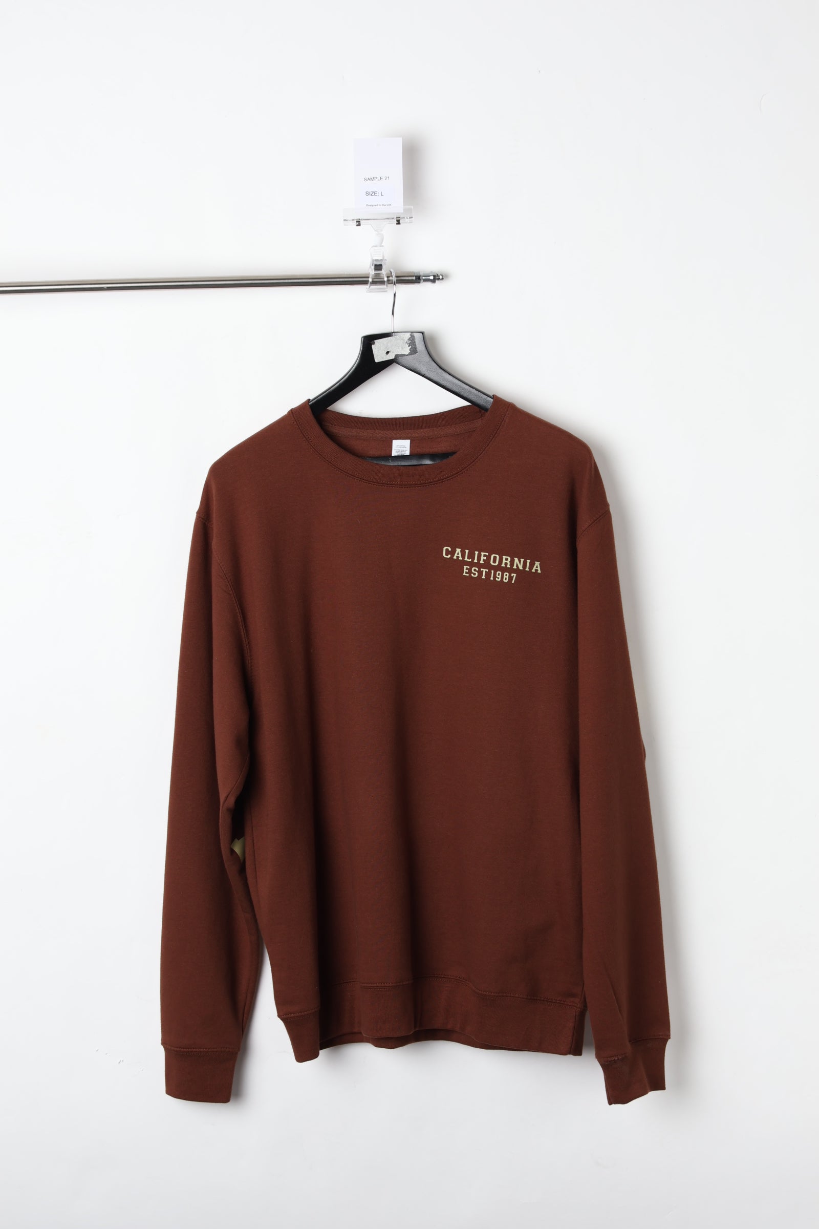 California Est 1987 Chocolate Fudge Sweatshirt (Size L) – Sample