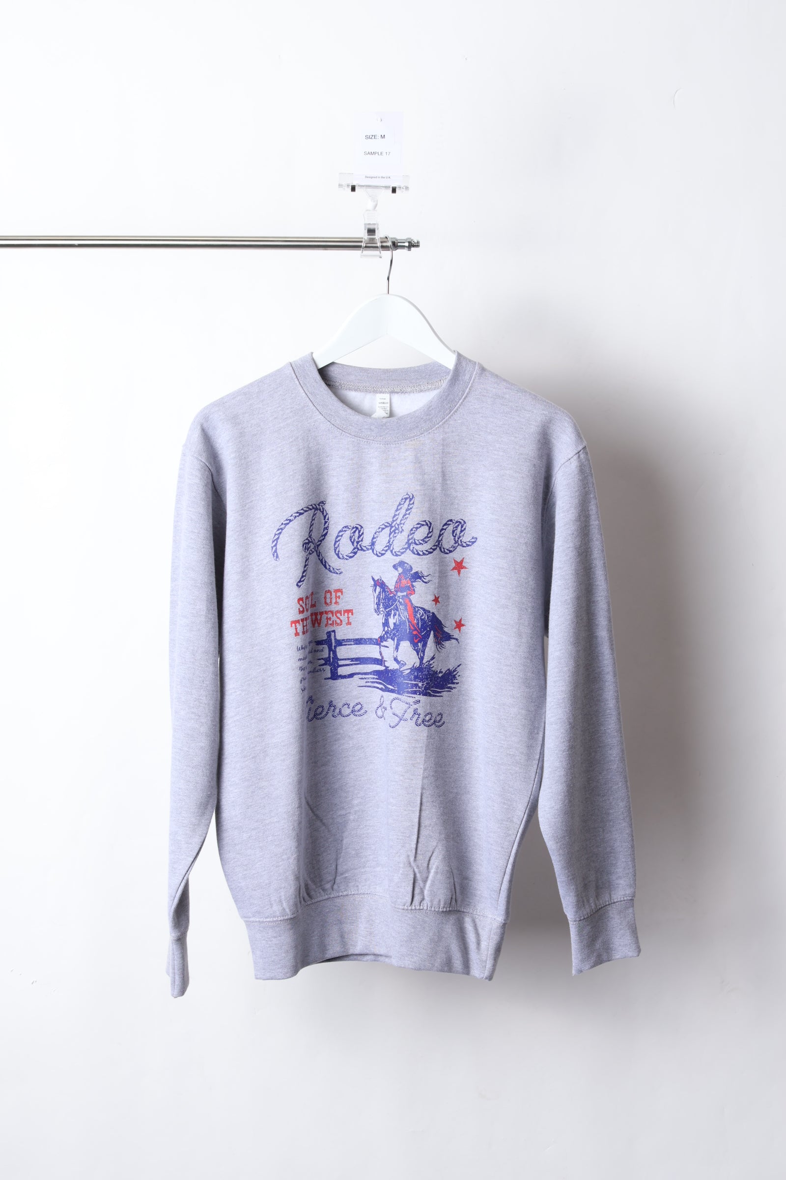 Rodeo Graphic Ash Grey Sweatshirt (Size M) – Sample