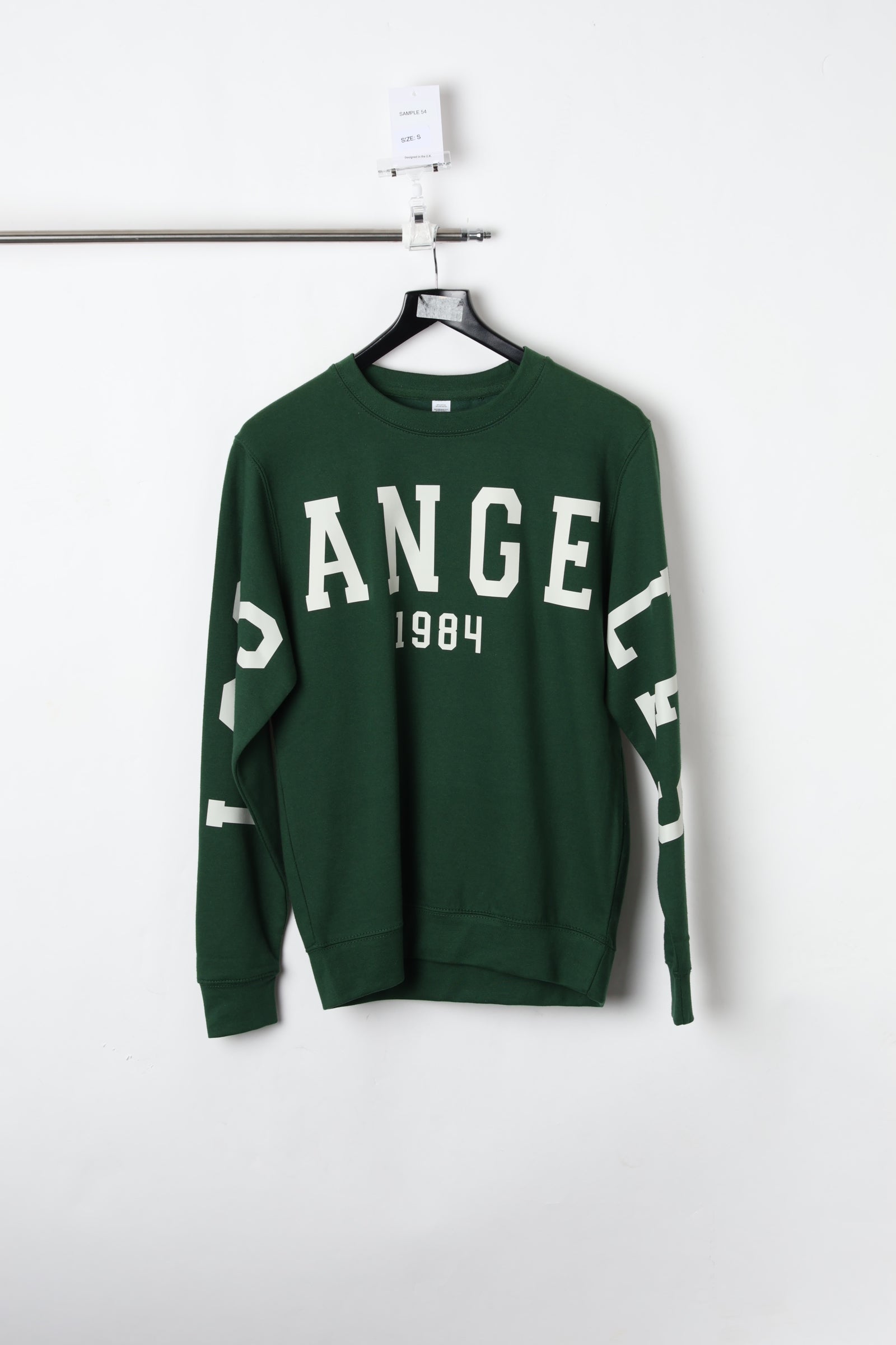 Sleeve-to-Body Los Angeles Graphic Printed Green Sweatshirt (Size M) – Sample