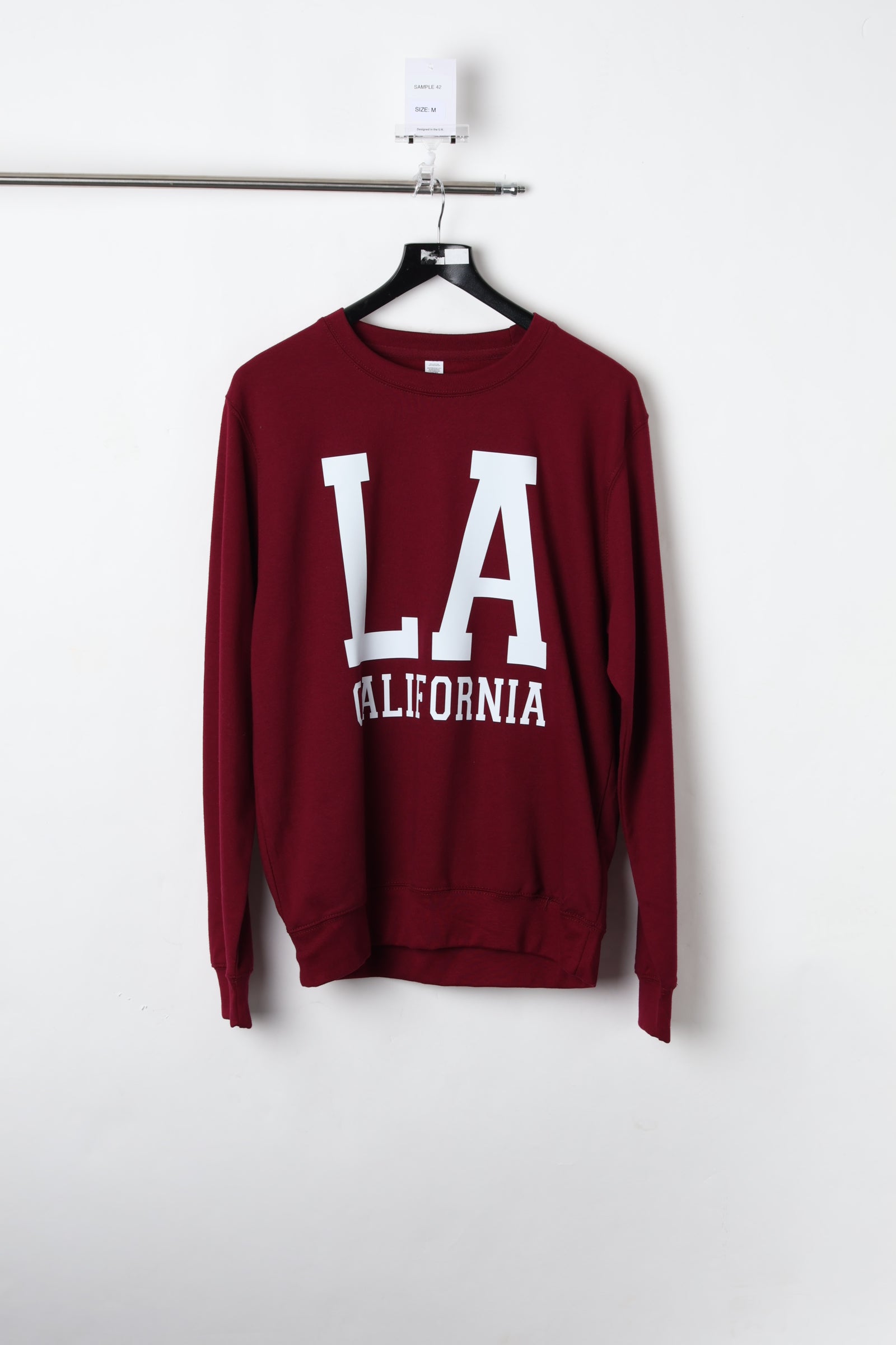 LA California Graphic Printed Burgundy Sweatshirt (Size M) – Sample