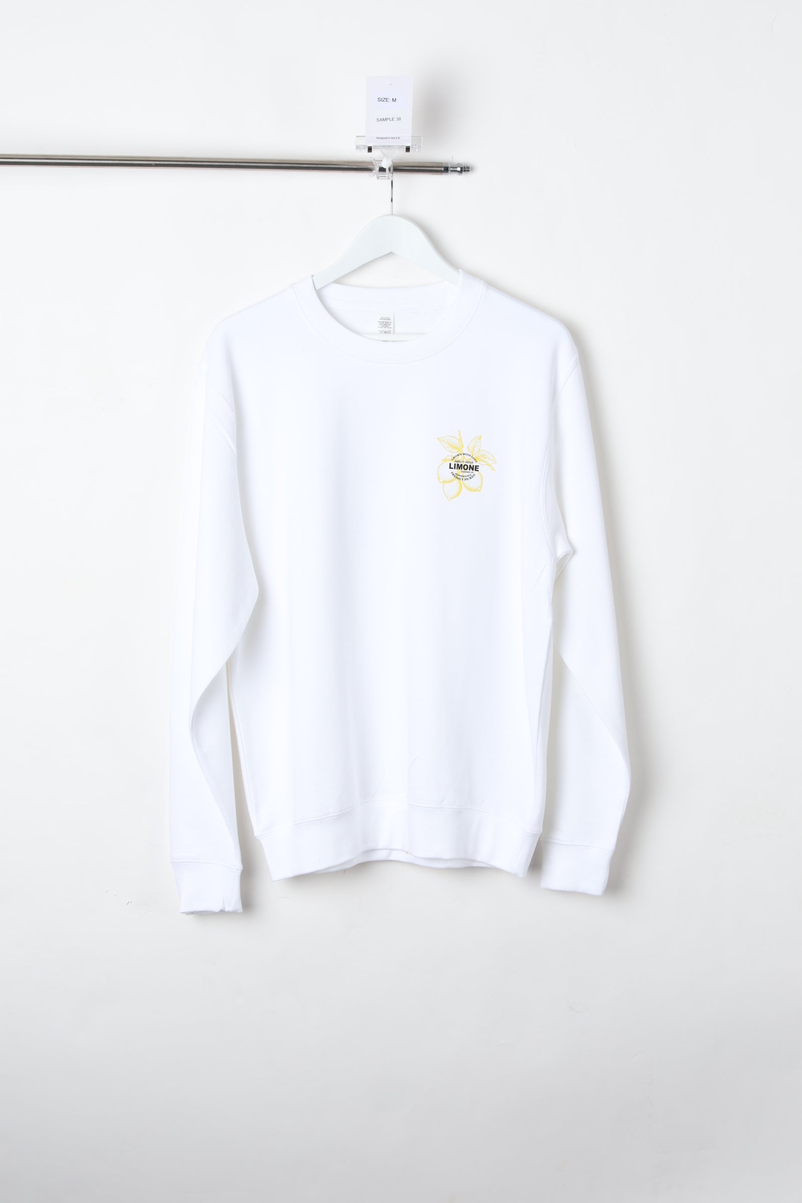 Limone Graphic Printed White Sweatshirt (Size M) – Sample