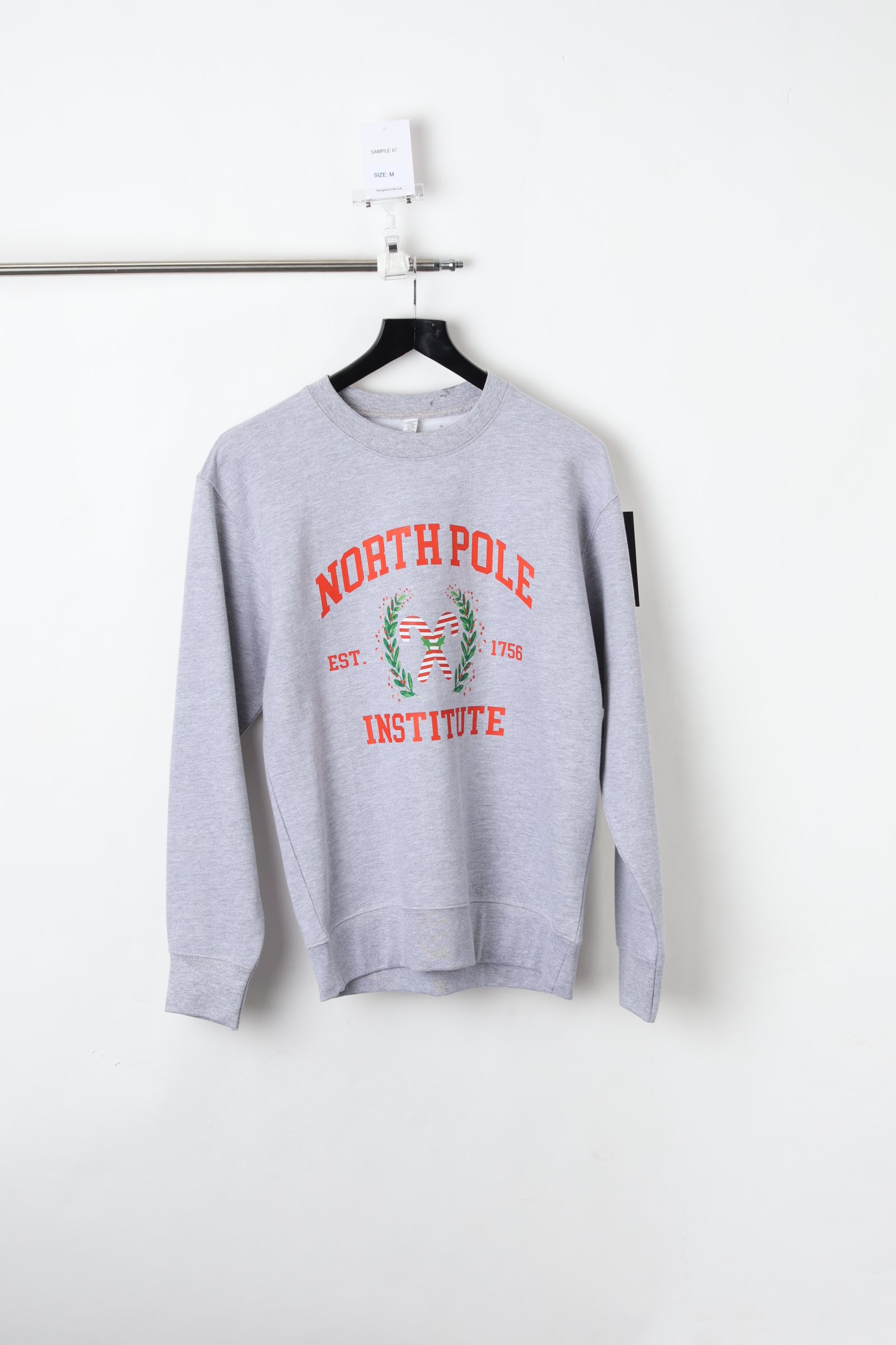 North Pole Graphic Printed Ashgrey Sweatshirt (Size M) – Sample