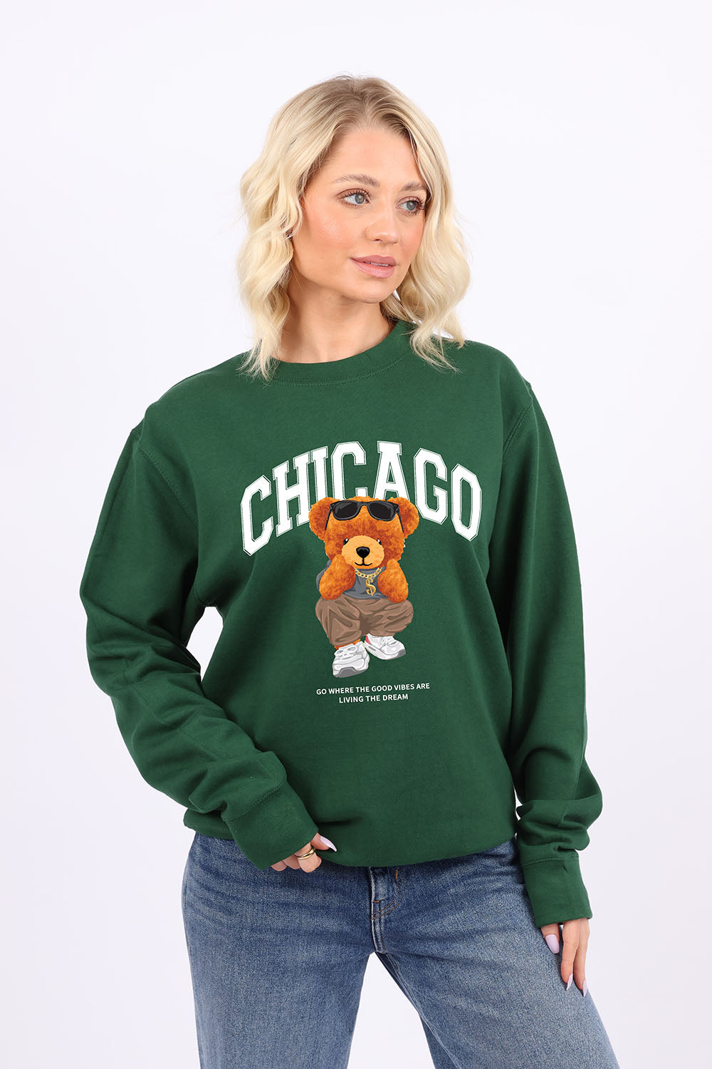 Chicago Teddy Printed Sweatshirts