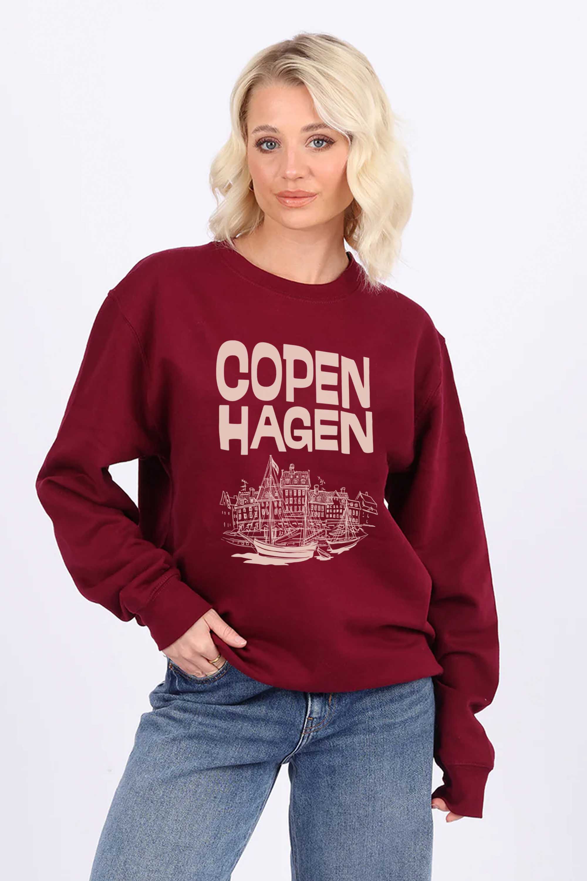 Copenhagen Denmark Graphic Printed Sweatshirt