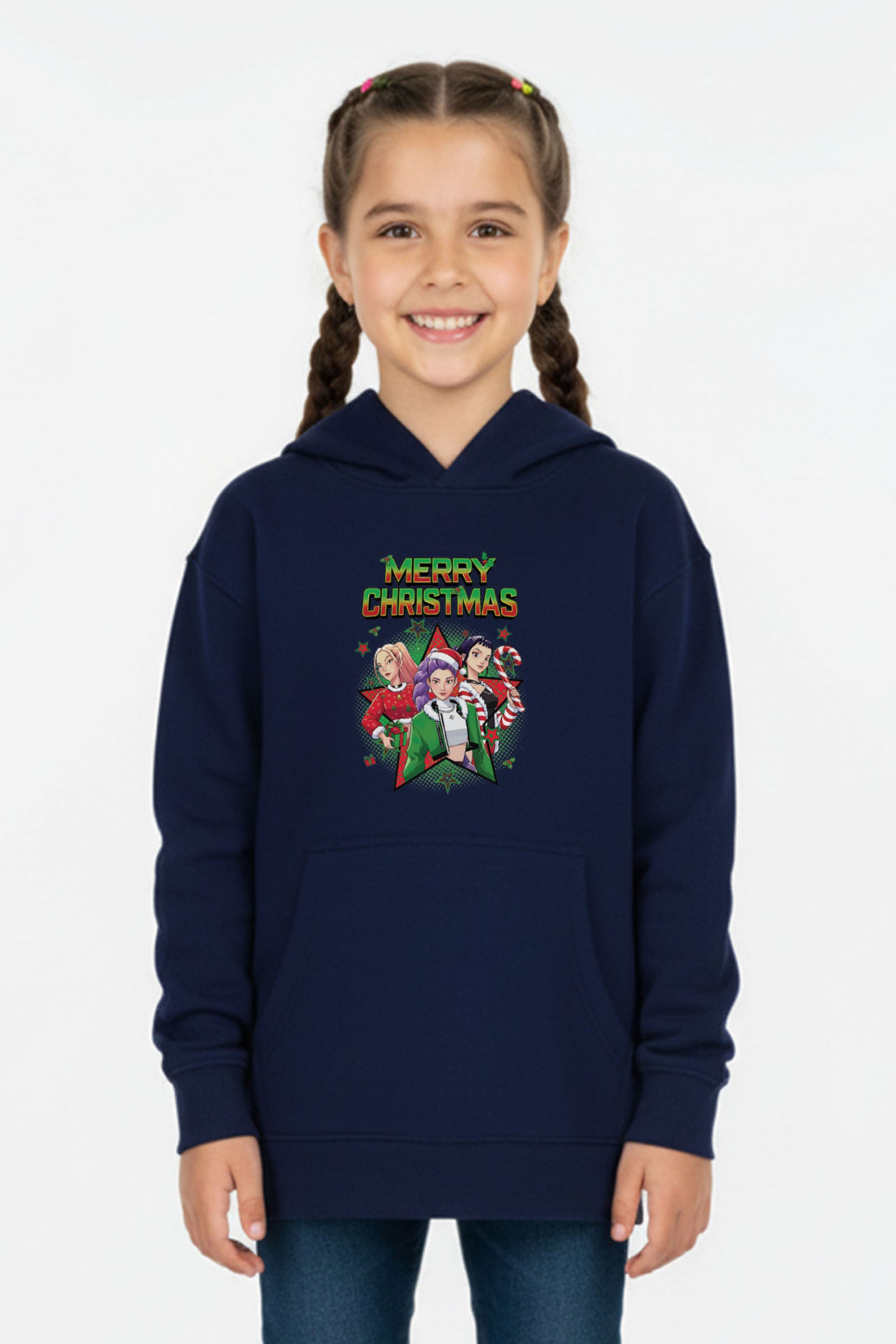 Kids Merry Squad Christmas Printed Hoodie