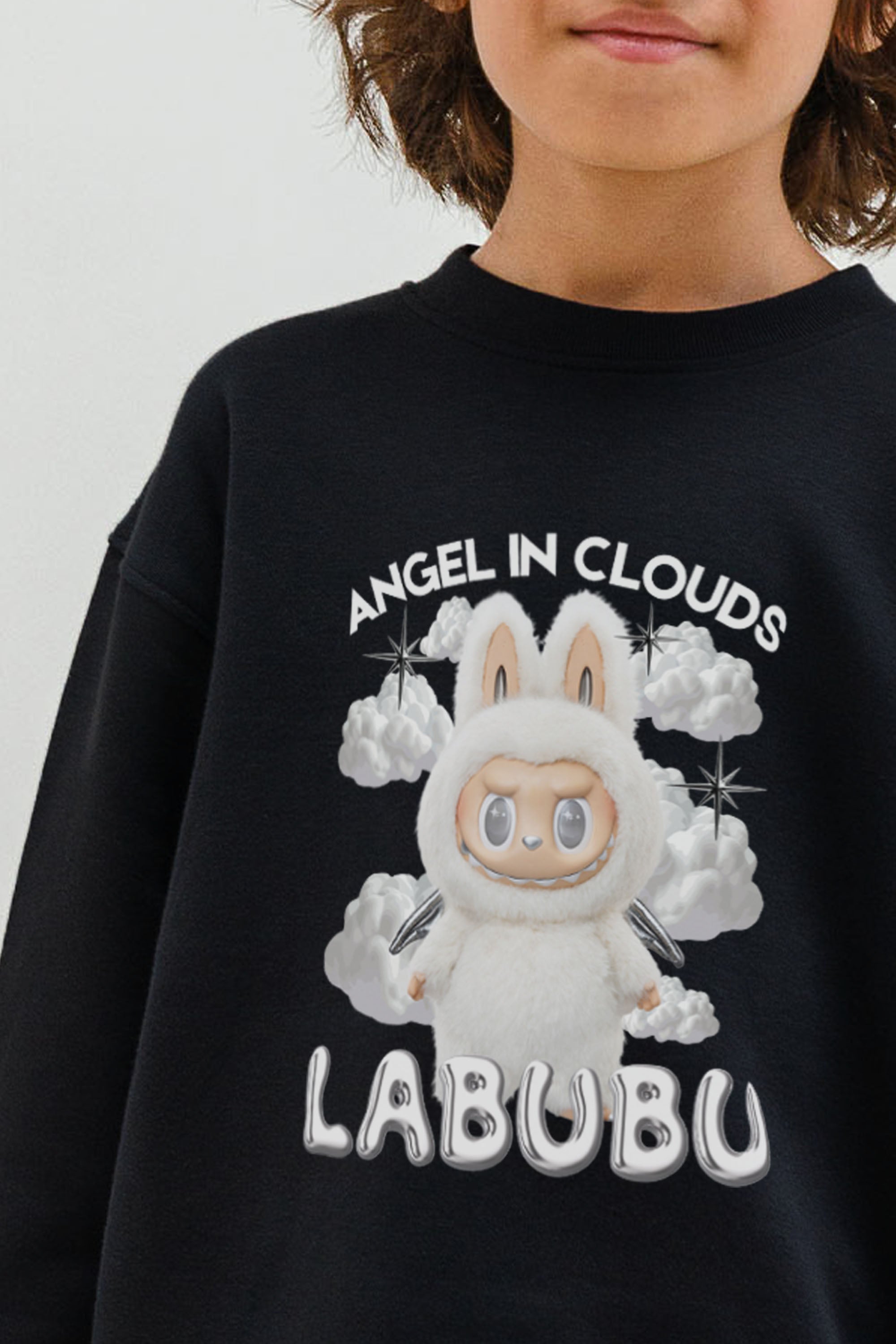 Kids Premium Labubu Cloud Printed Sweatshirt (Pack of 5)