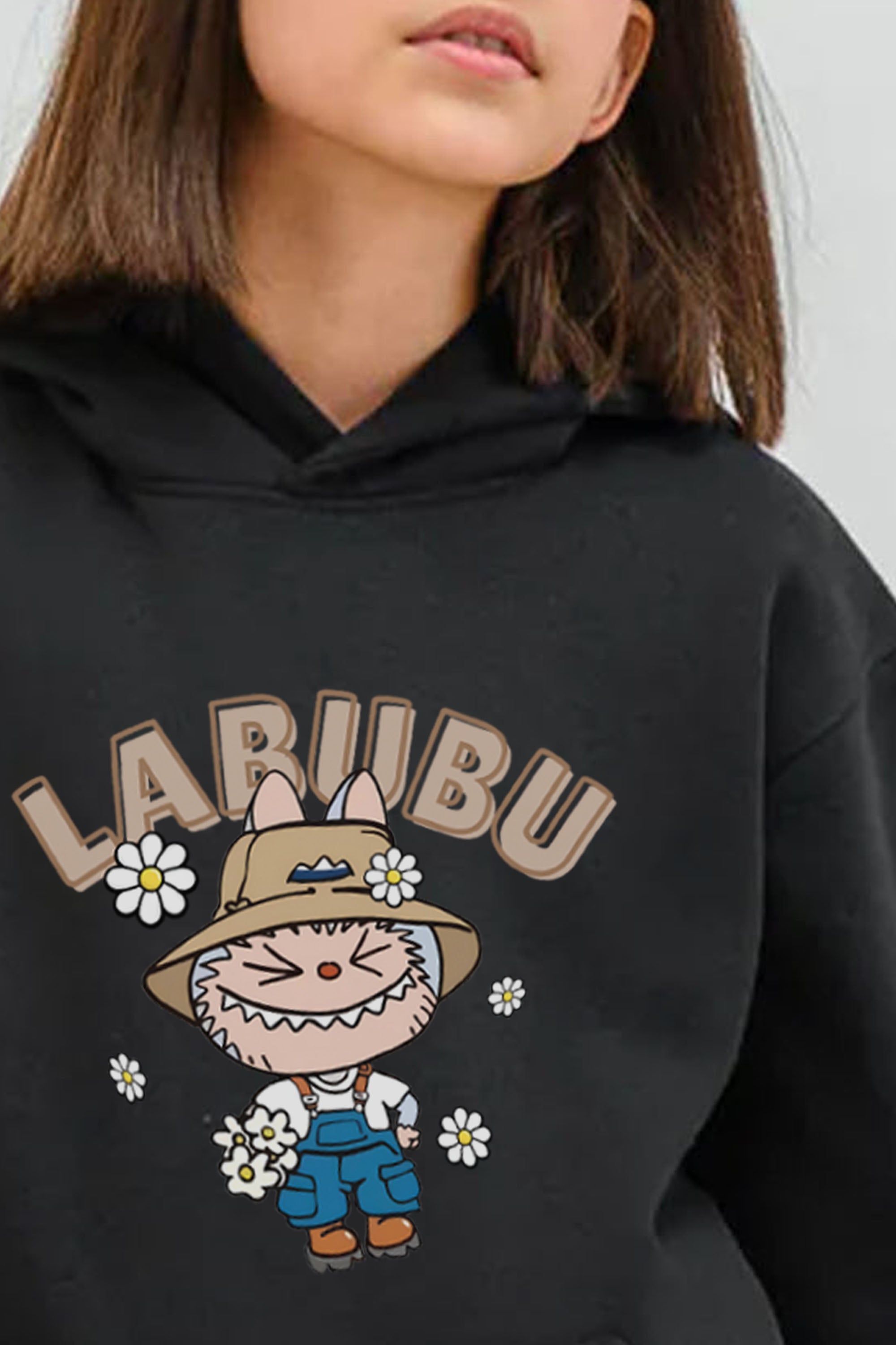 Kids Labubu Daisy Farmer Printed Hoodie & Joggers set (Pack of 5)