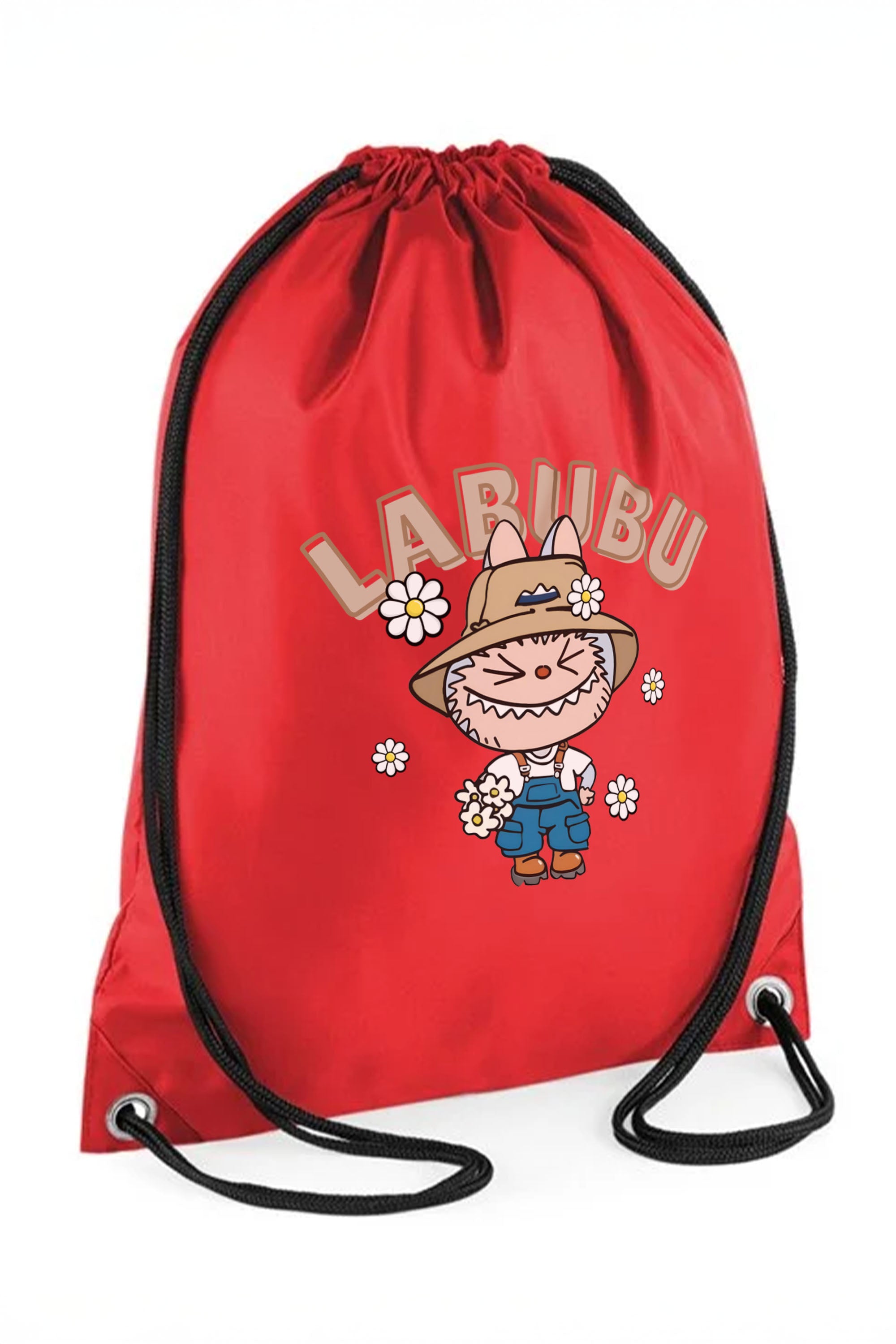 Labubu Daisy Farmer Printed Water-Resistant Gymsac