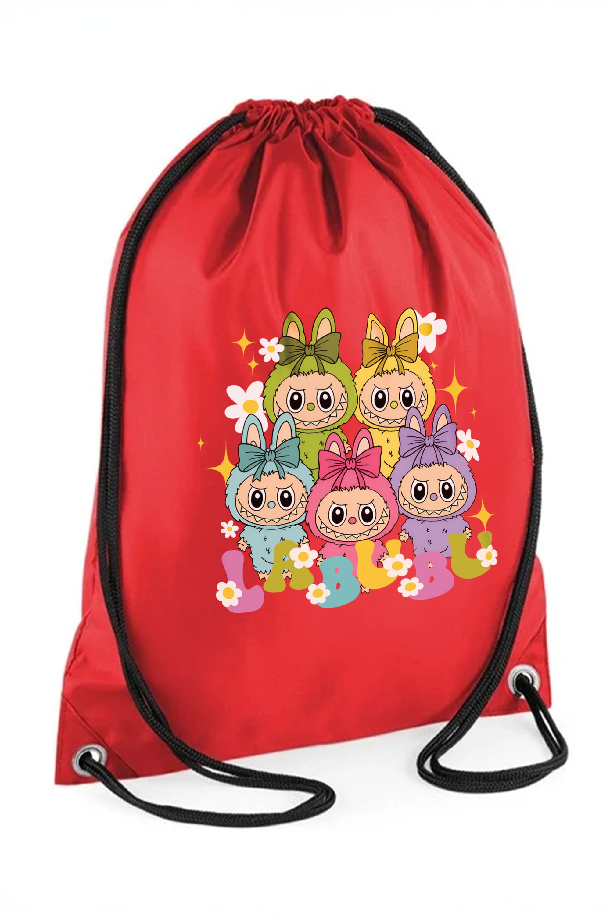 Labubu Daisy Squad Printed Water-Resistant Gymsac