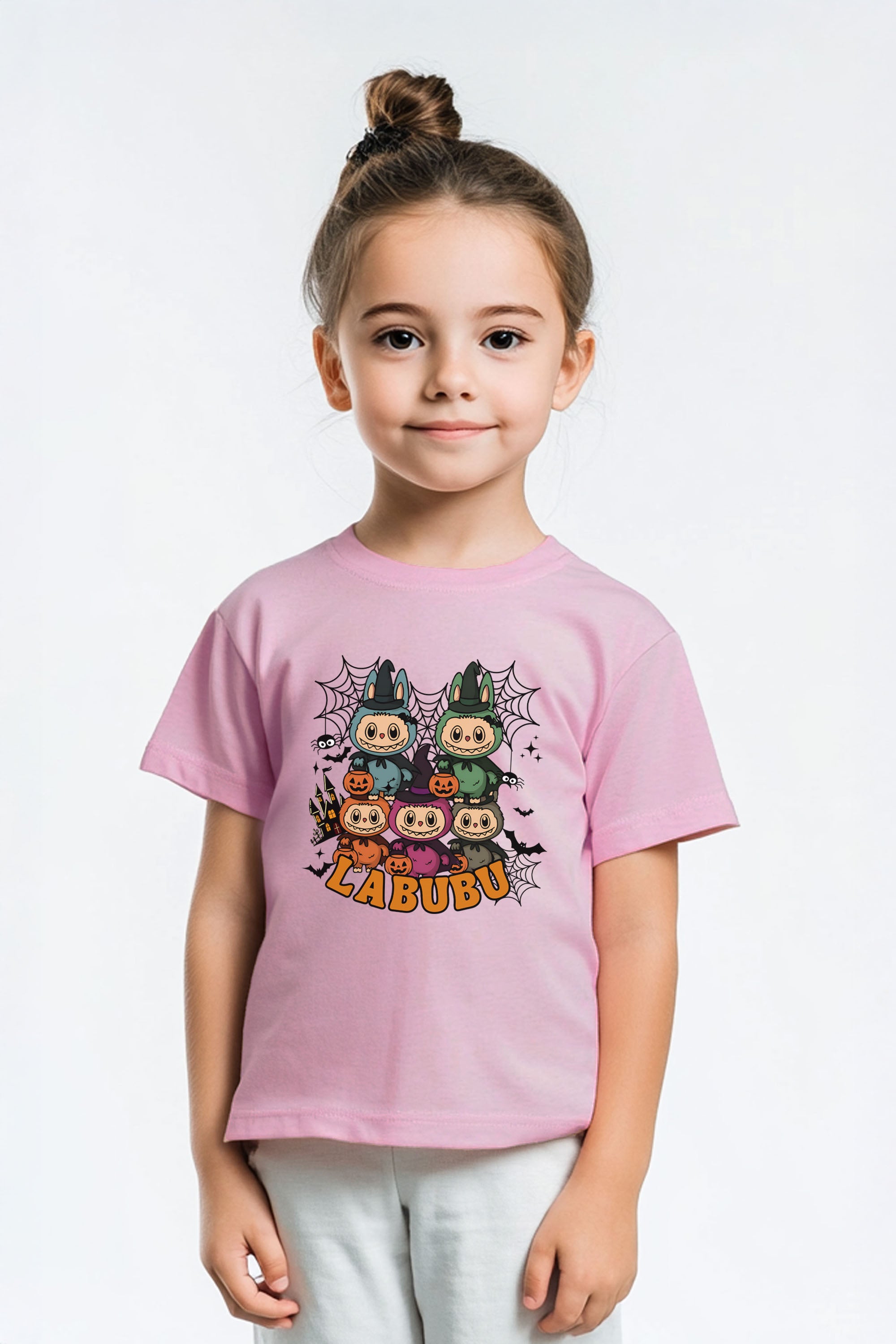 Kids Halloween Labubu Printed T-Shirt