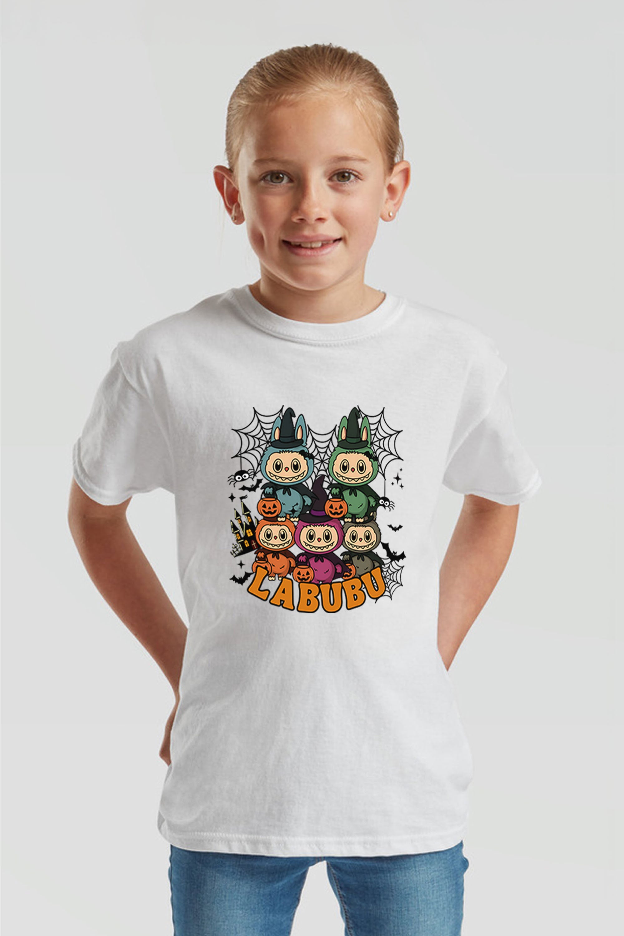 Kids Halloween Labubu Printed T-Shirt