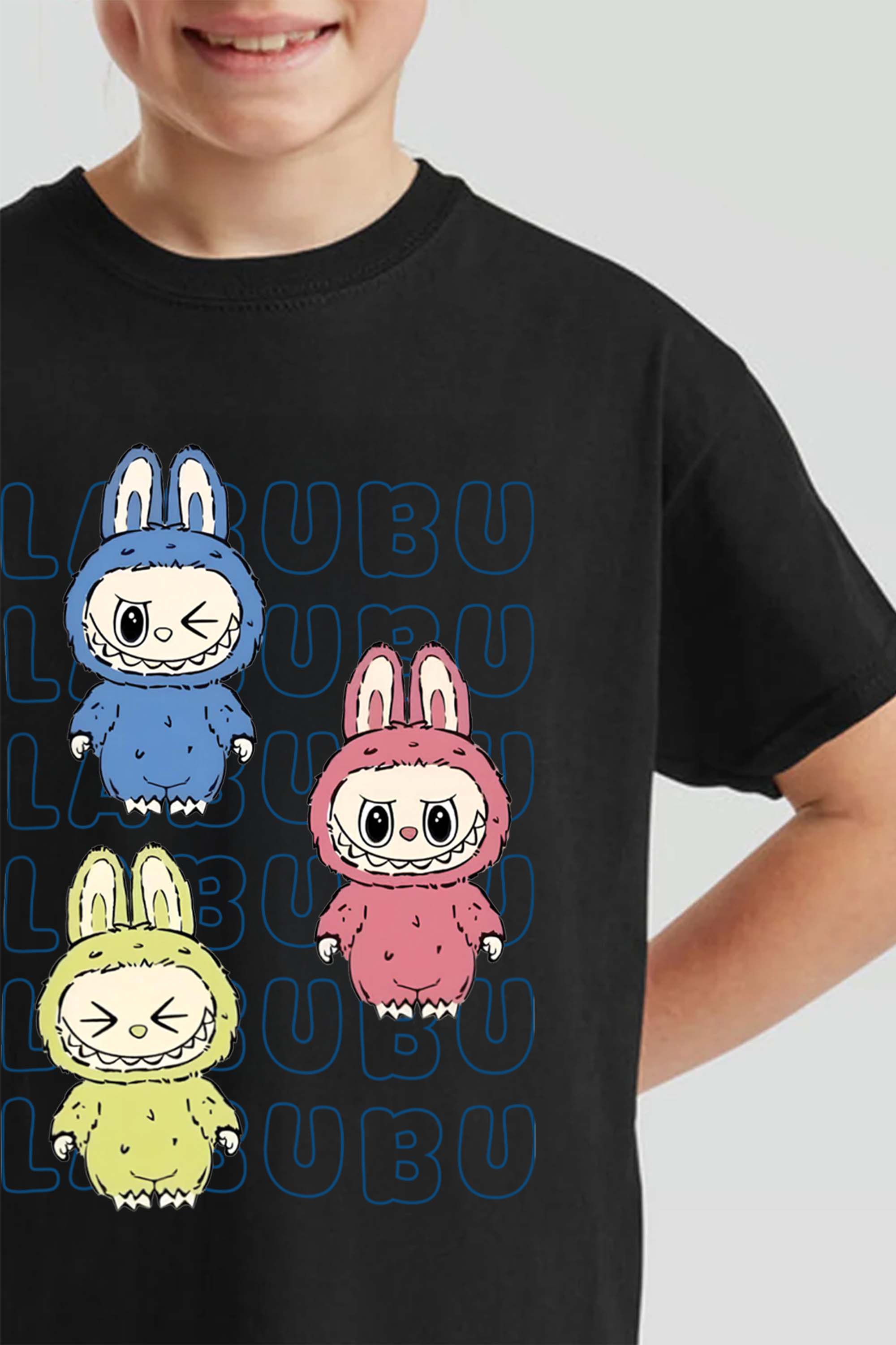 Kids Labubu Monster Printed T-Shirt