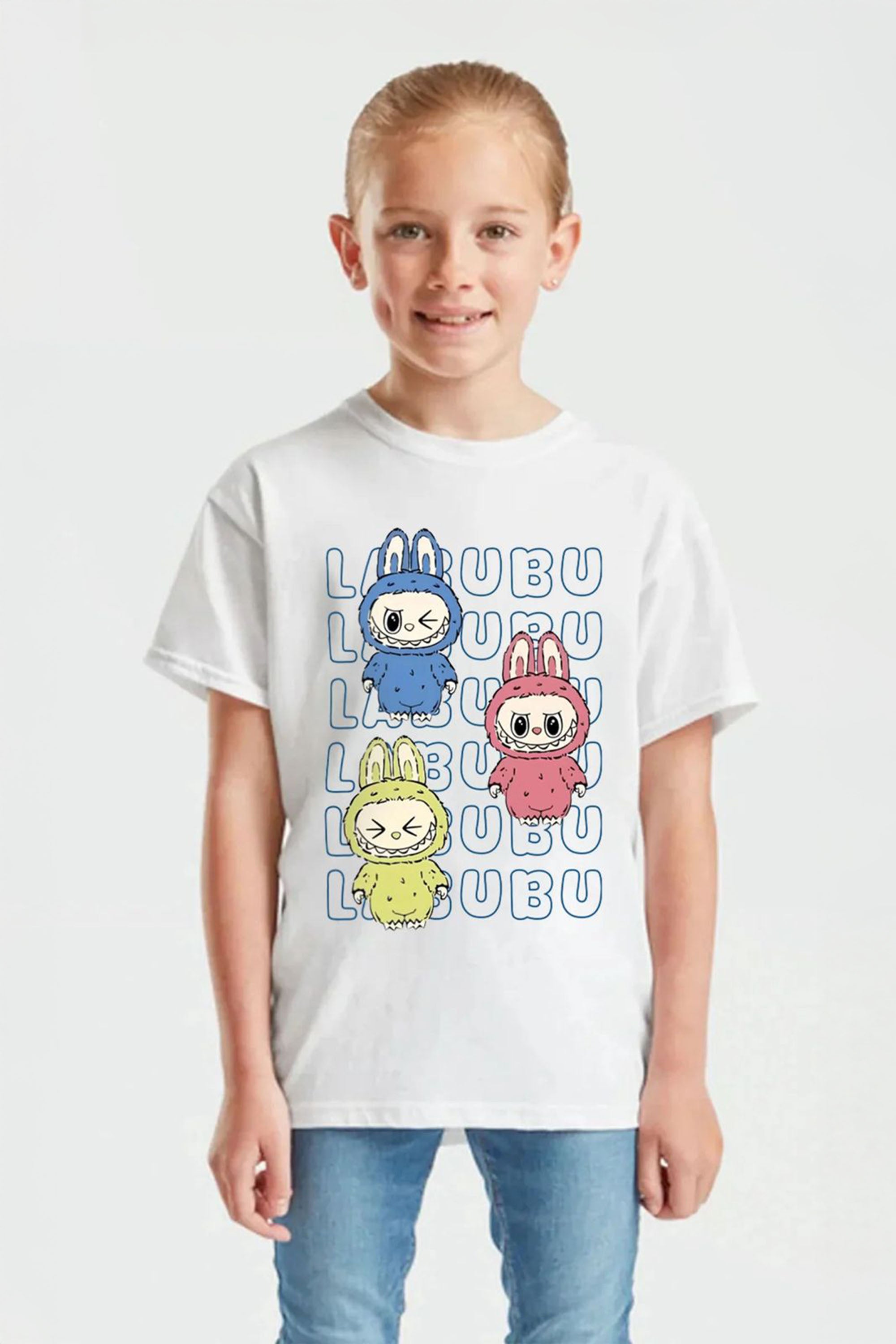 Kids Labubu Monster Printed T-Shirt
