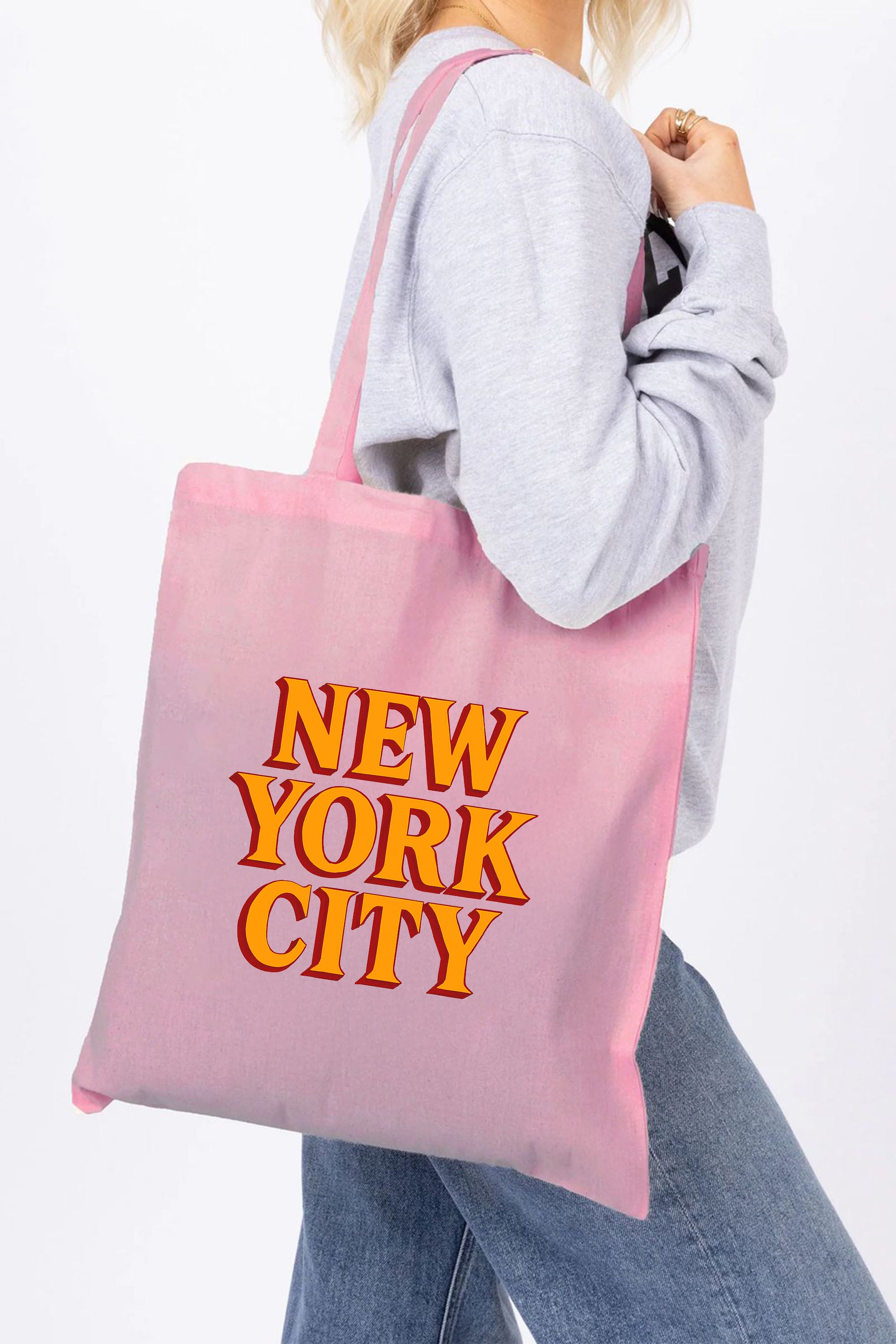 New York City Graphic Printed Cotton Tote Bag