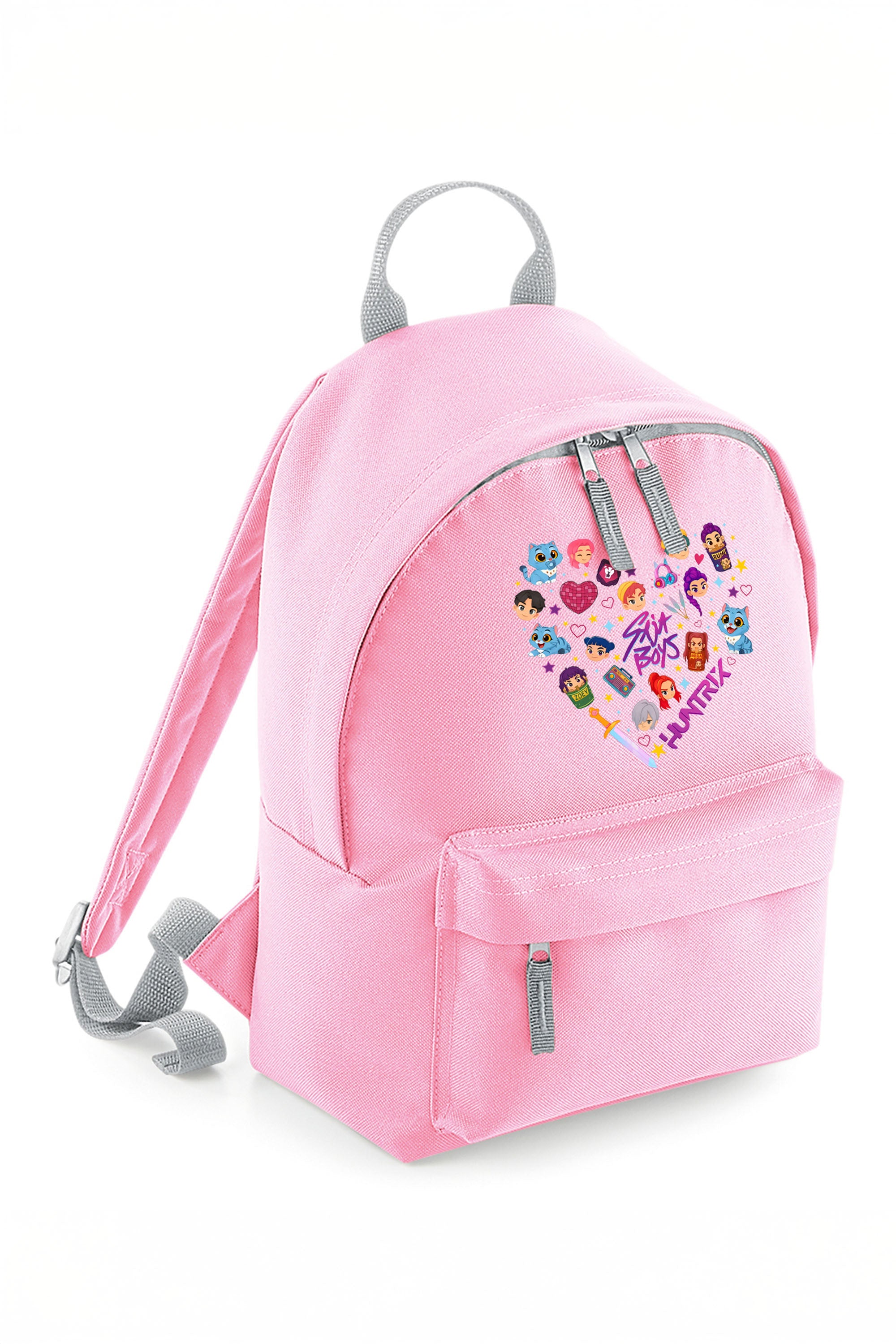 Kids K-pop Heart Squad Graphic Printed Mini Backpack