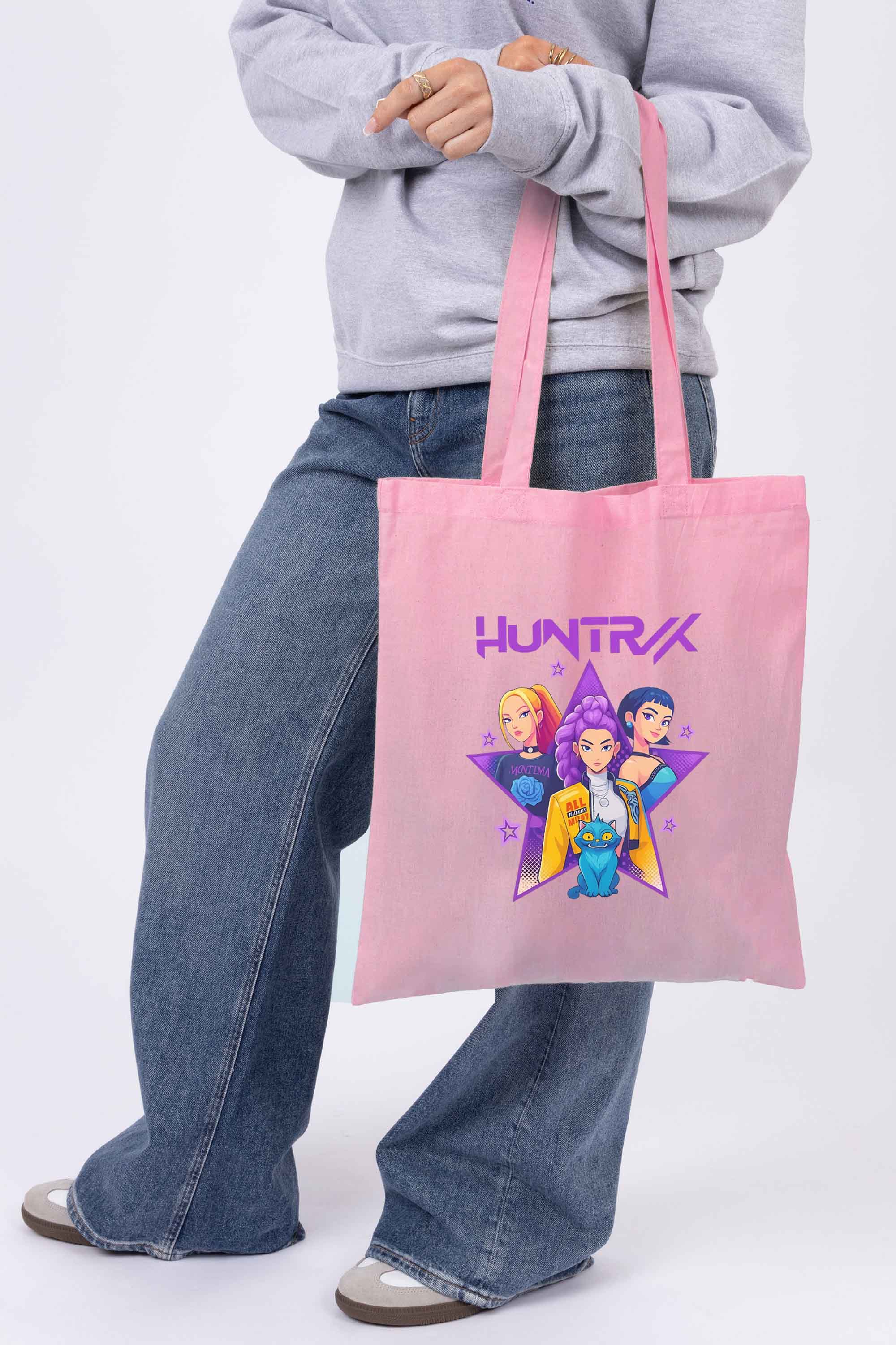K-Pop Star Squad Graphic Printed Cotton Tote Bag