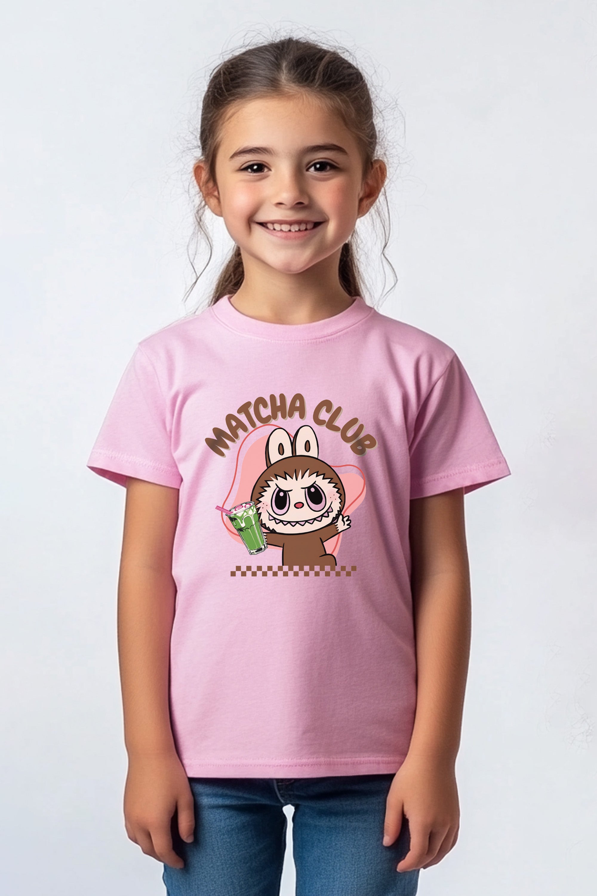 Kids Labubu Matcha Printed T-Shirt