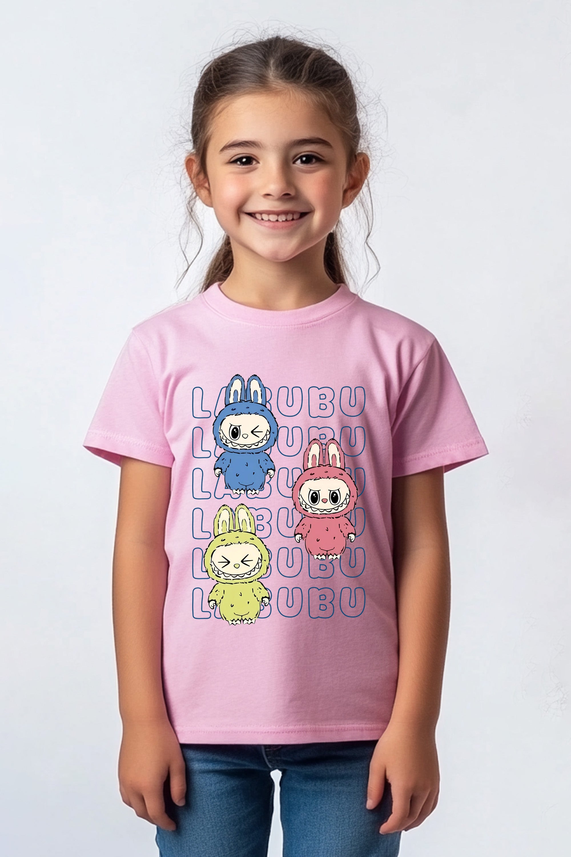 Kids Labubu Monster Printed T-Shirt