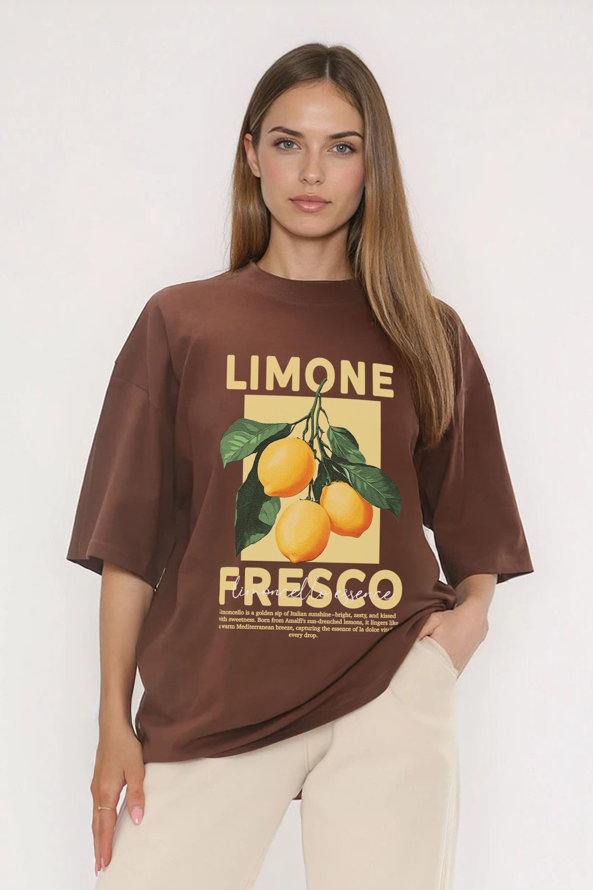 Oversized T-Shirt In Limone Fresco Print