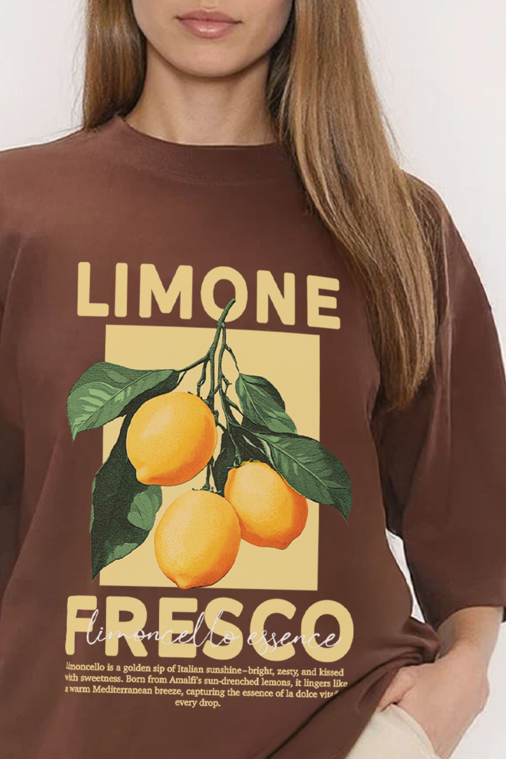 Oversized T-Shirt In Limone Fresco Print