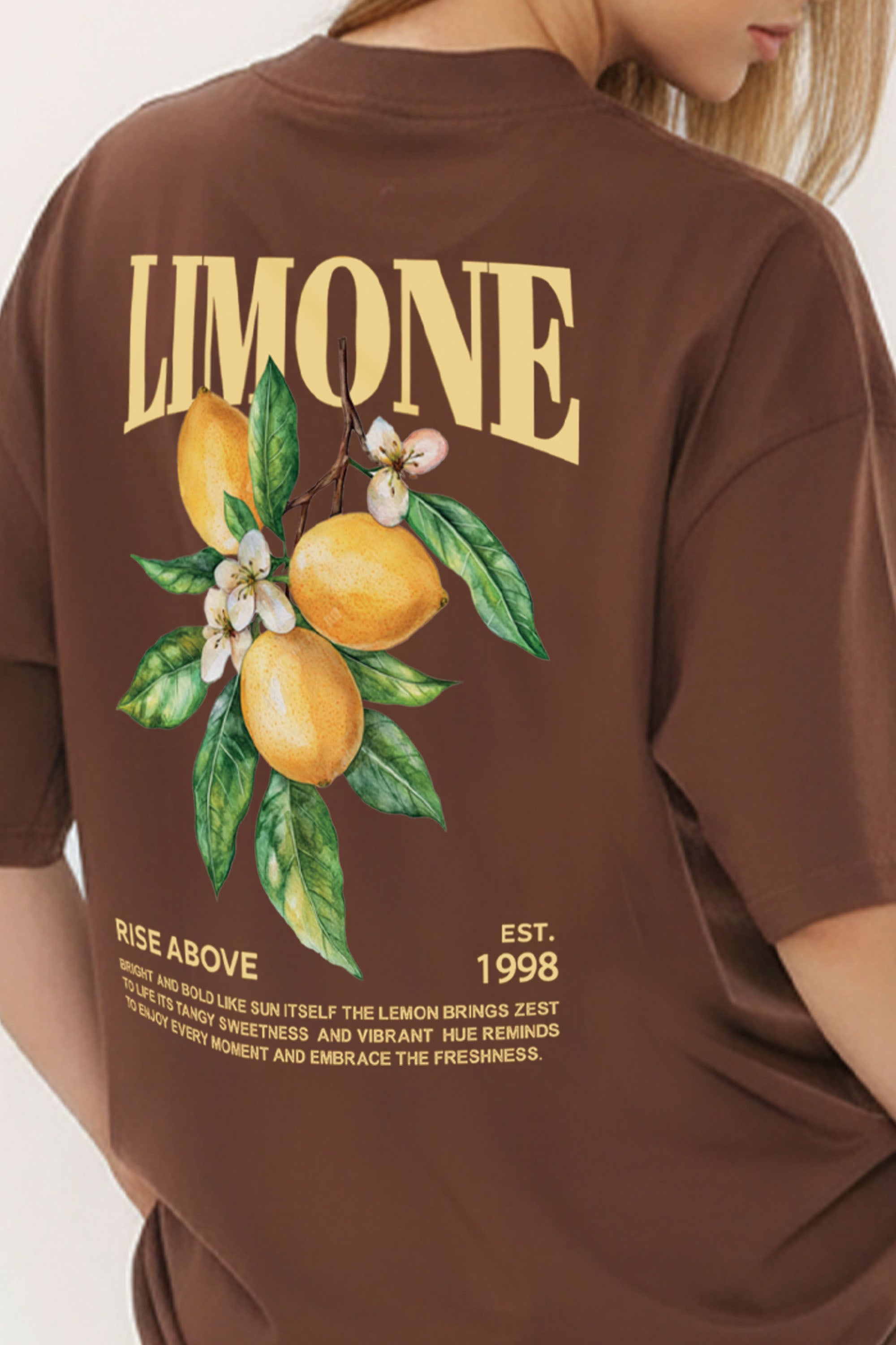 Oversized T-Shirt In Limone Rise Print