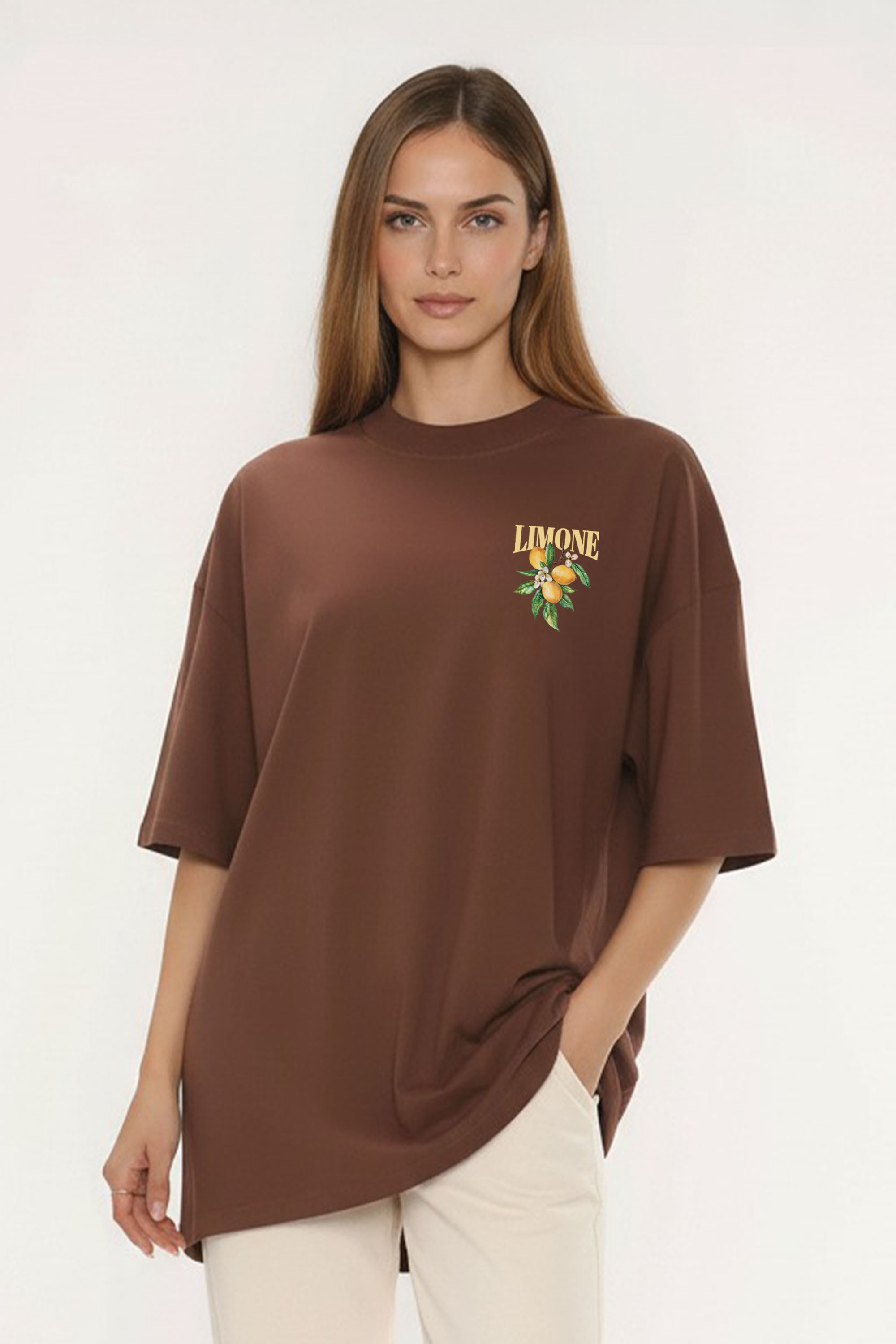 Oversized T-Shirt In Limone Rise Print