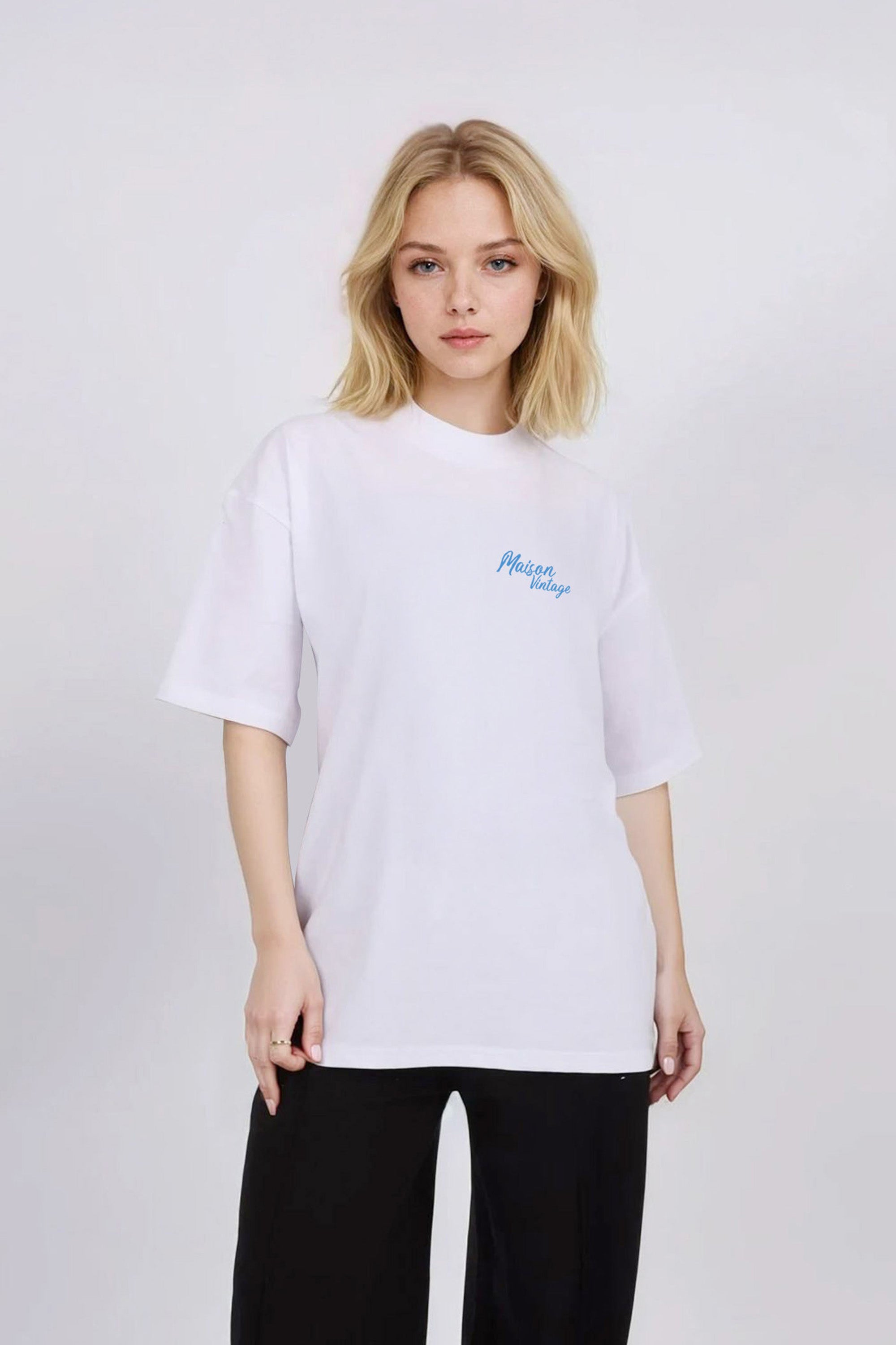 Oversized T-Shirt Maison Vintage Seafood Print (Custom Pack)