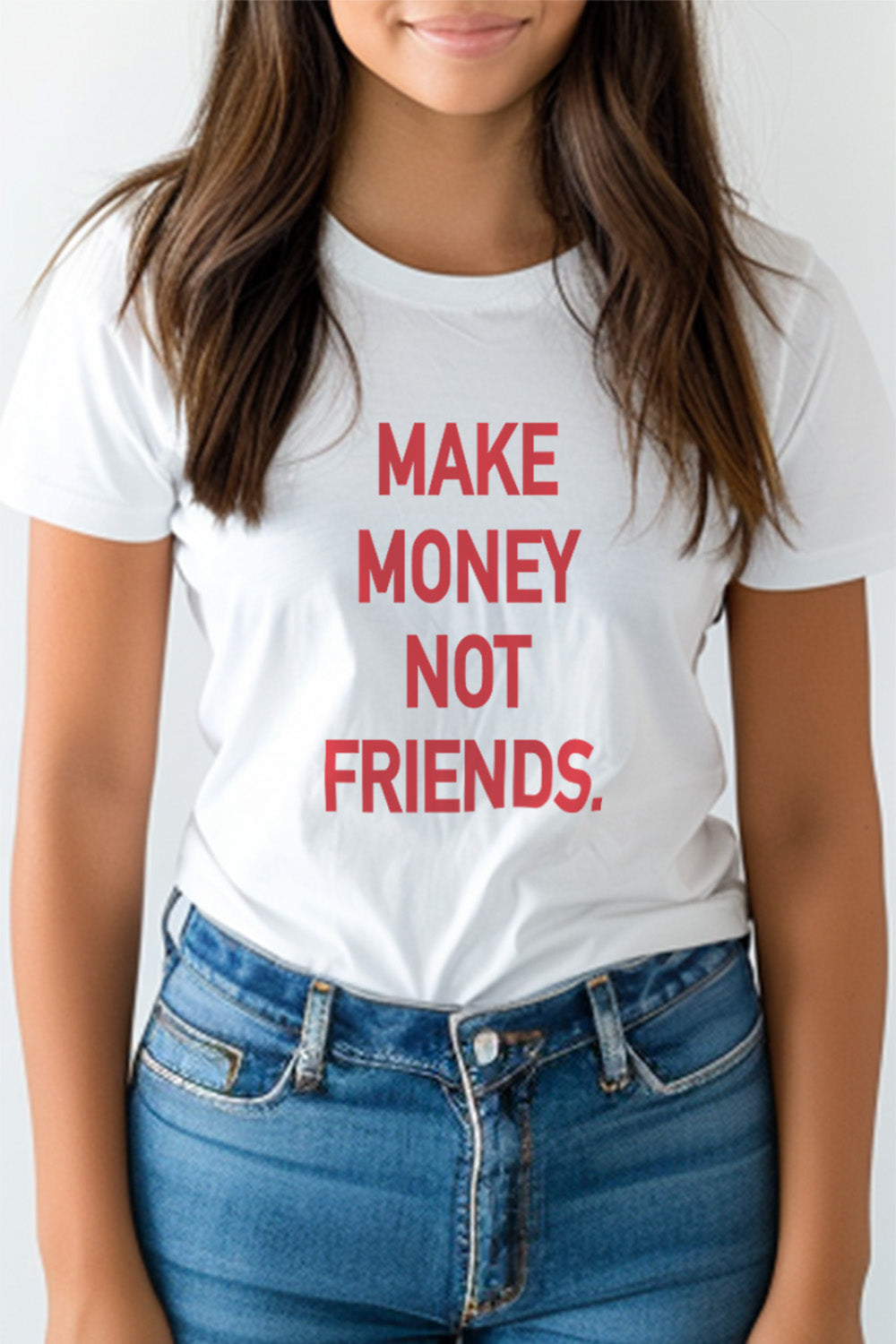 Make Money No Friends Printed T-Shirt
