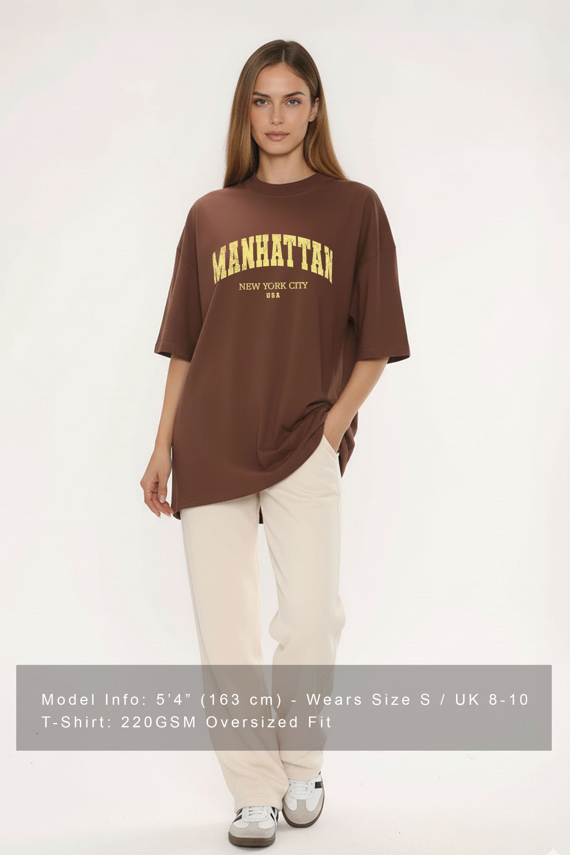 Oversized T-Shirt In Manhattan NYC Print (Custom Pack)| Missi