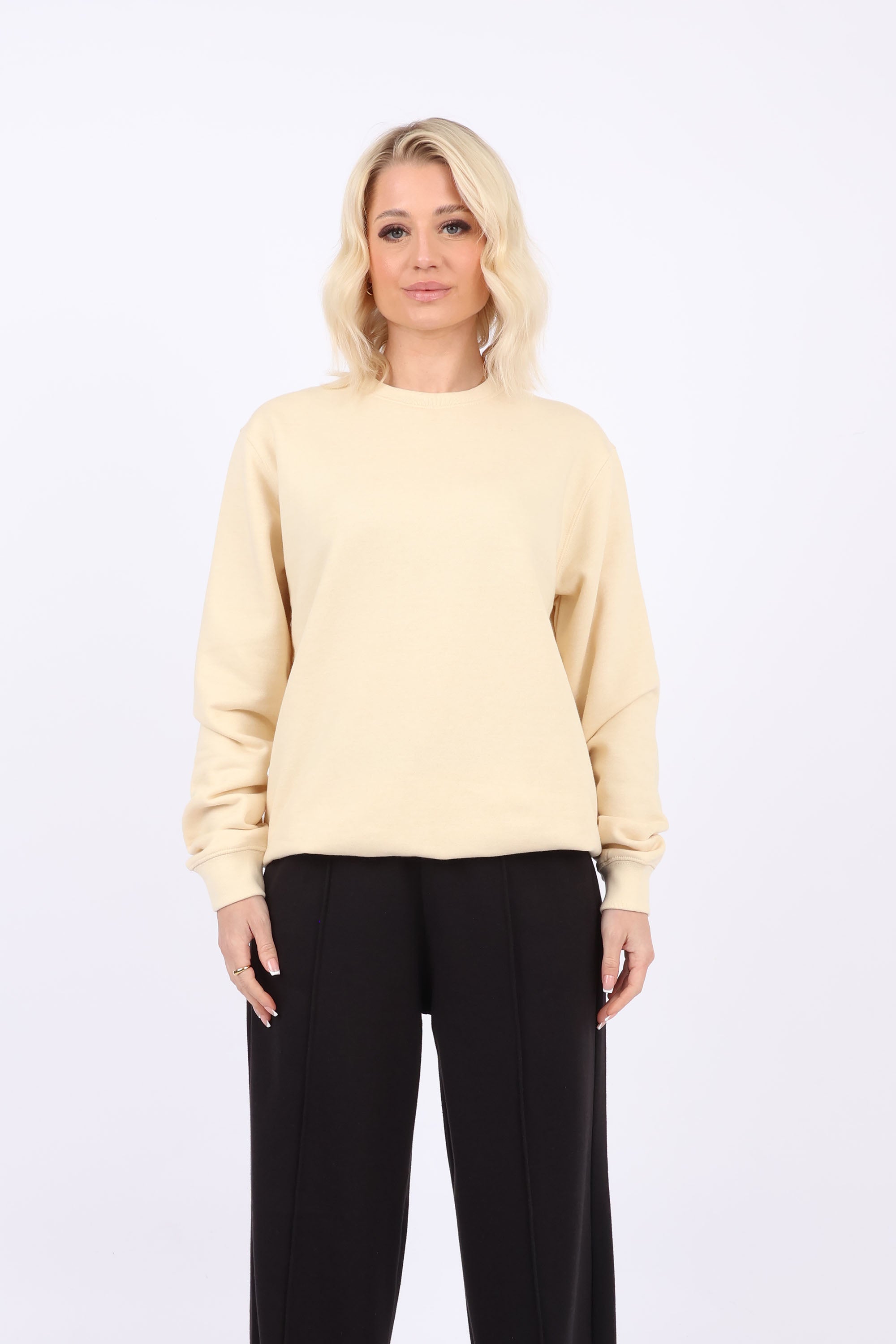 Basic Crew Neck Plain Sweatshirts (Pack of 6)