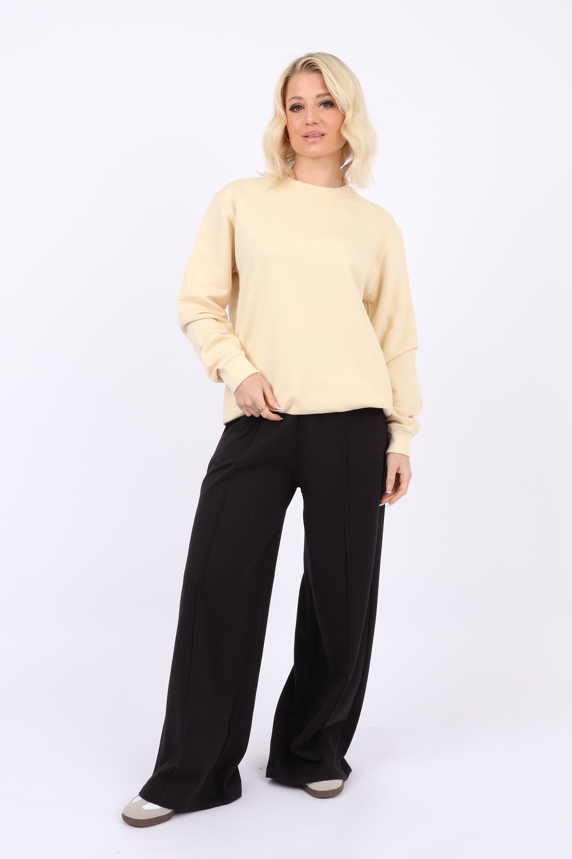 Basic Crew Neck Plain Sweatshirts (Pack of 6)