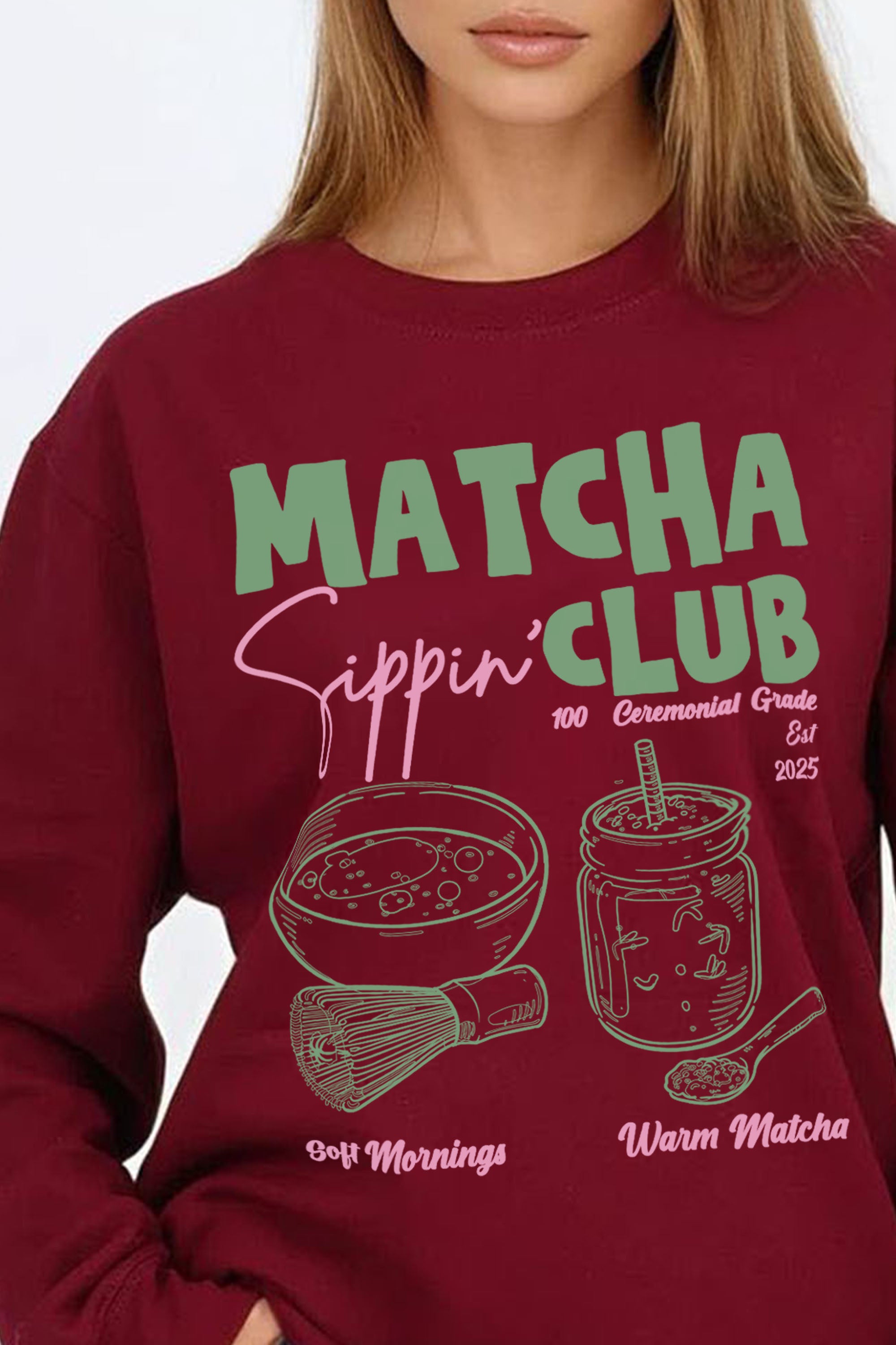 Matcha Club Printed Sweatshirt