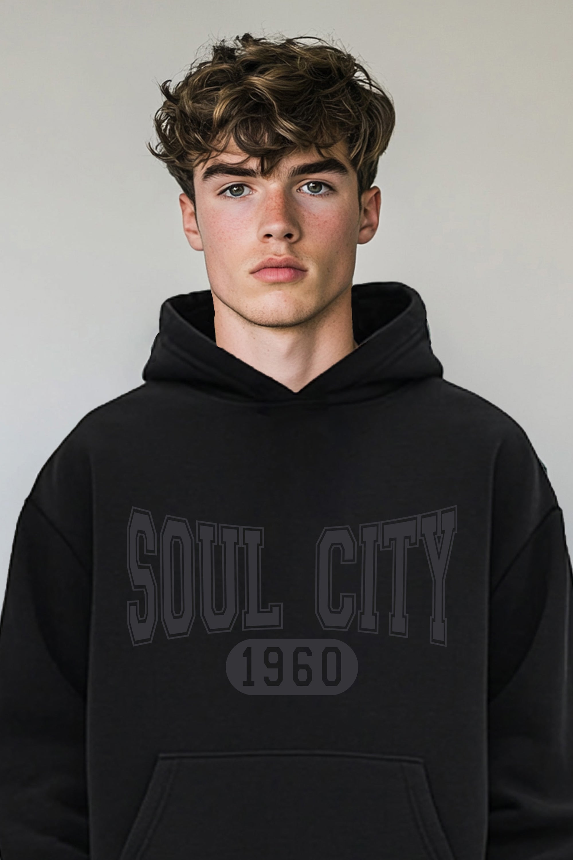 Mens Soul City 1960 Printed Oversized Hoodie (Custom Packs)