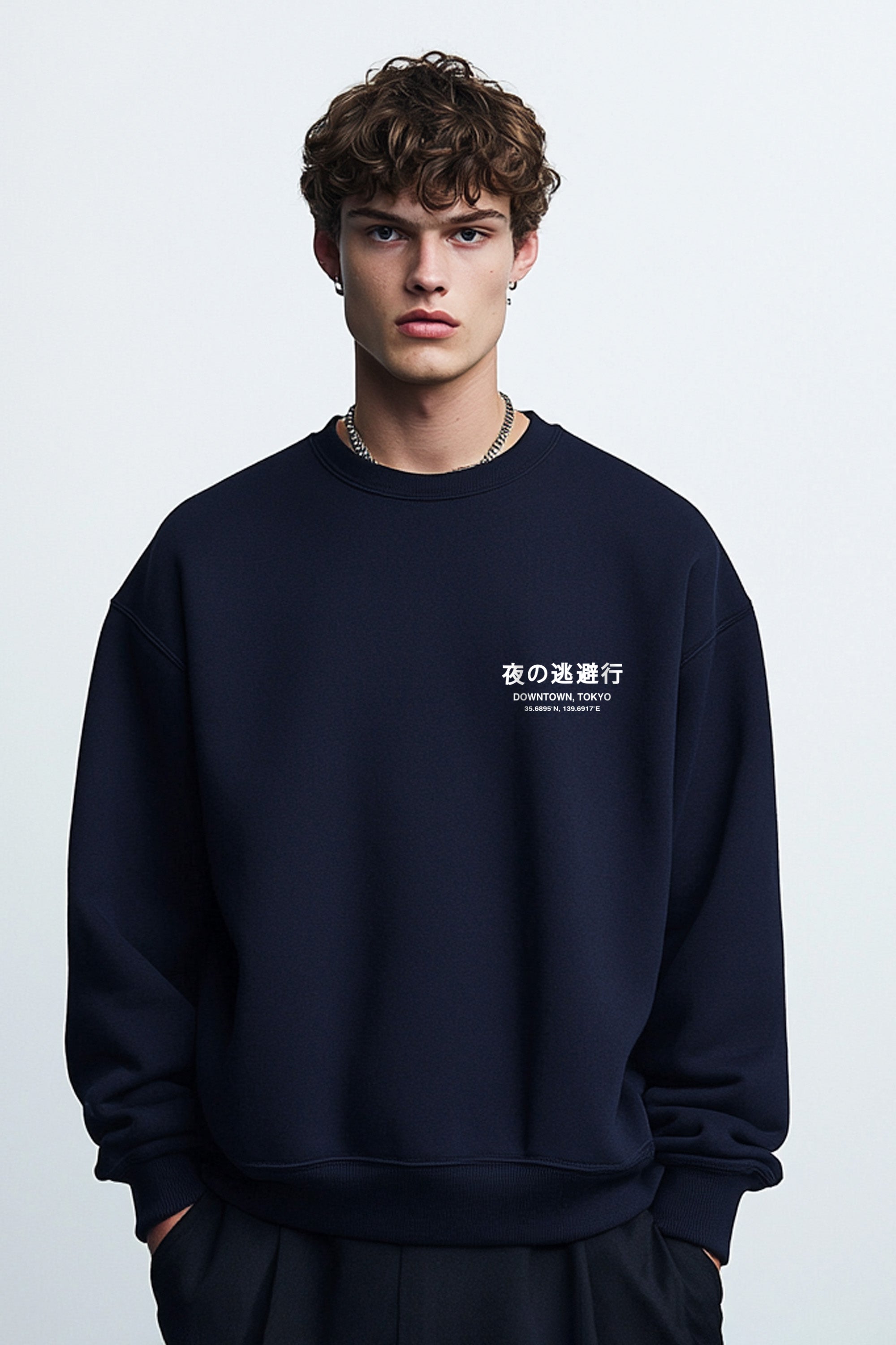 Mens Downtown Tokyo Printed Sweatshirts (Custom Packs)