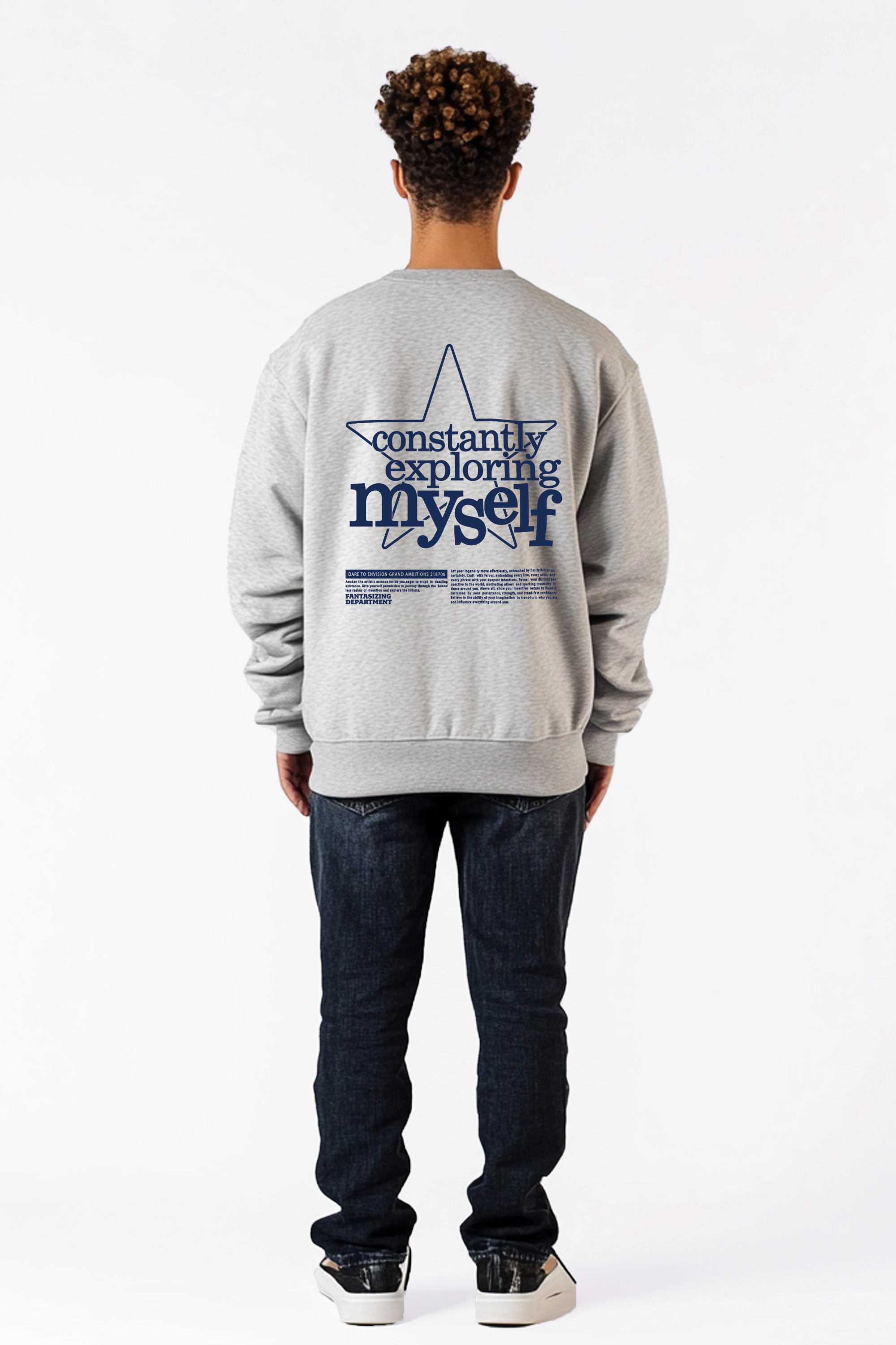 Mens Constantly Exploring Myself Printed Sweatshirt (Custom Packs)