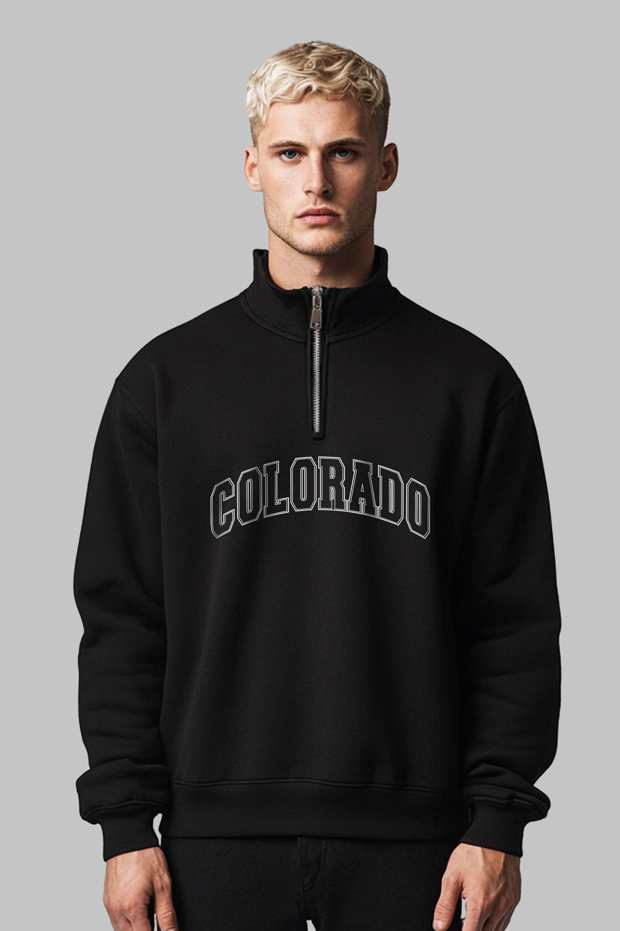 Unisex 1/4 Zip Neck Colorado Printed Sweatshirt (Custom Pack)