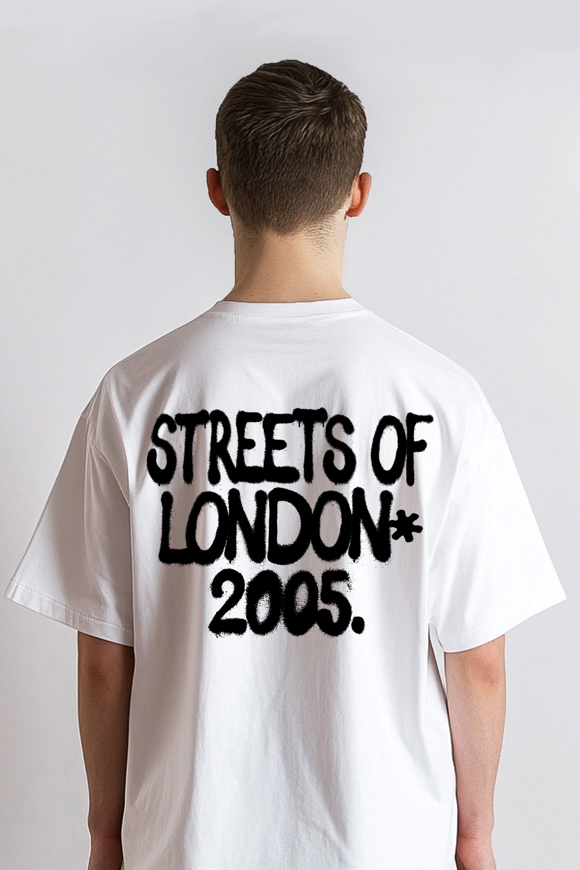 Mens 220 Gsm Oversized Streets Of London Printed T-shirt (Custom Pack)