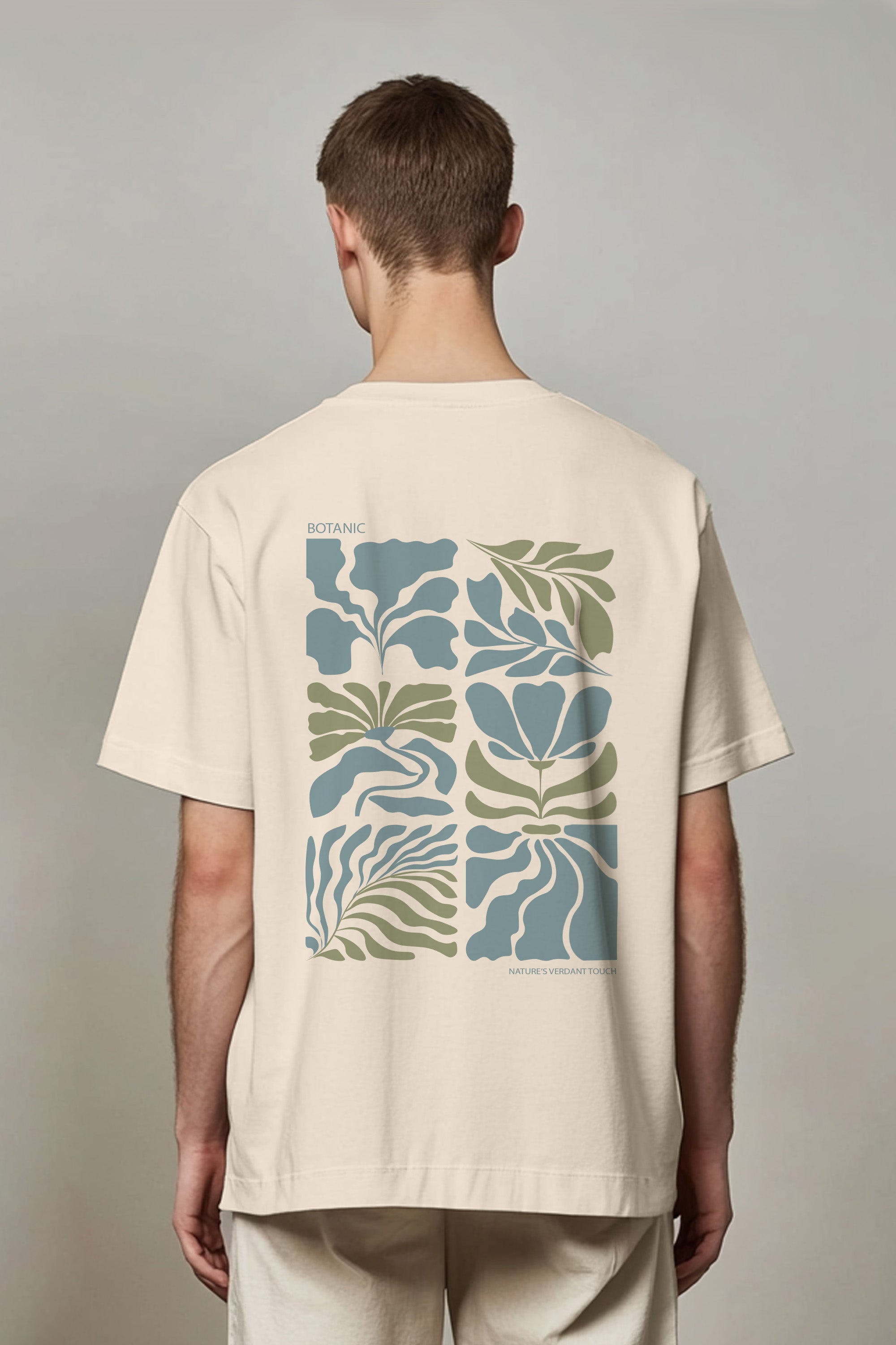 Mens 220 Gsm Oversized Botanic Printed Graphic T-shirt (Custom Pack)