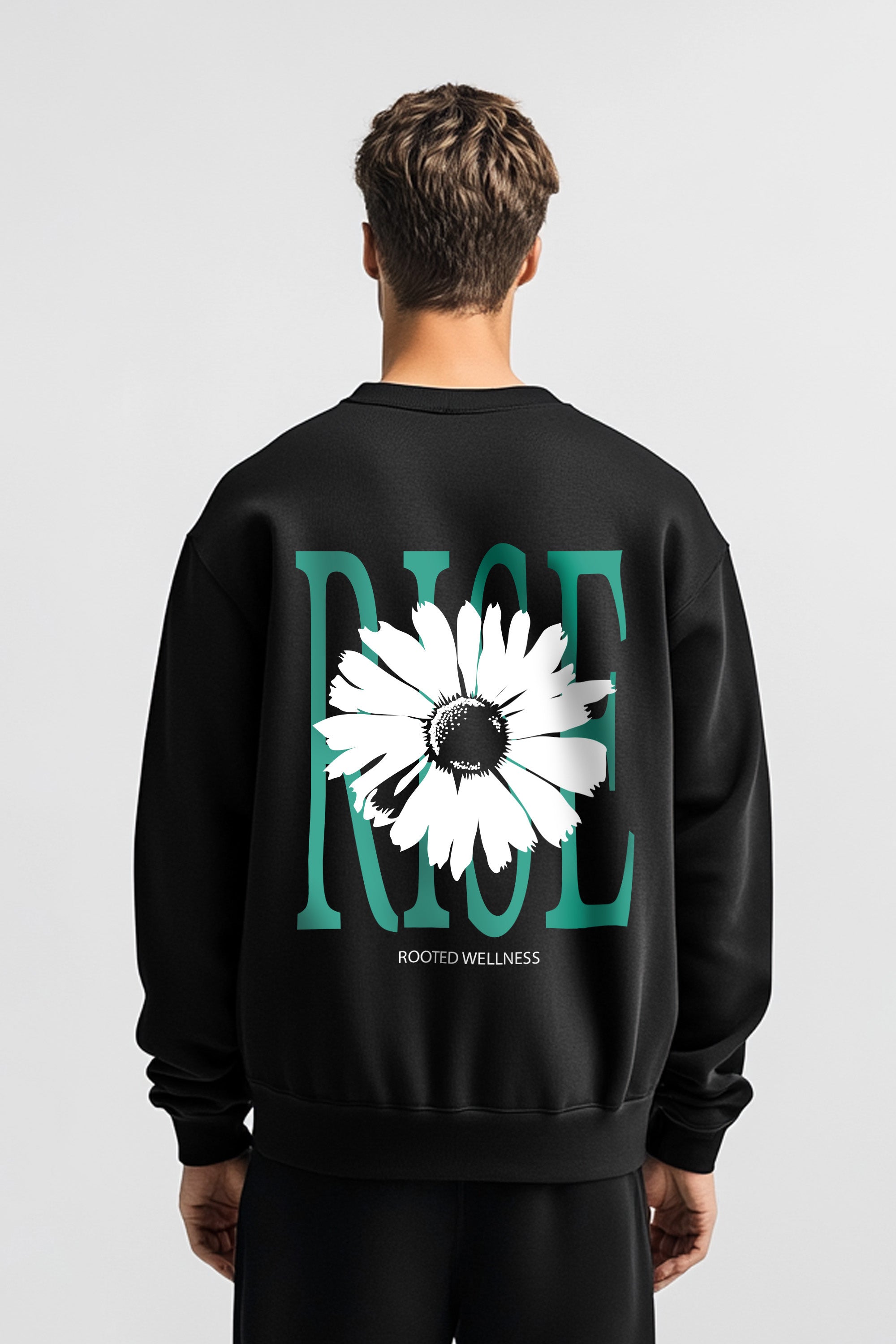 Mens Rise And Bloom Floral Printed Sweatshirt (Custom Pack)