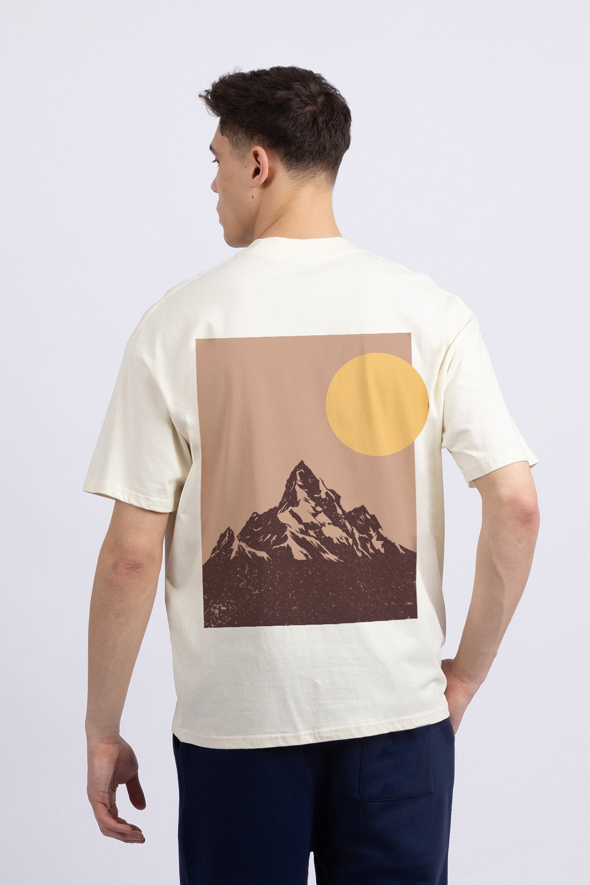 Mens 220 Gsm Oversized Wander Without Limits Printed T-shirt (Custom Pack)