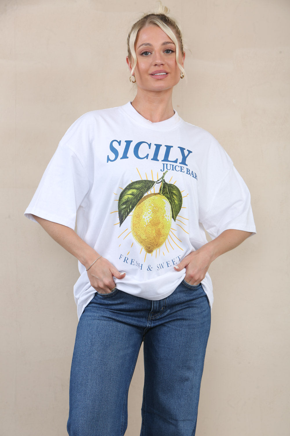 220GSM Oversize T-Shirt In Sicily Print