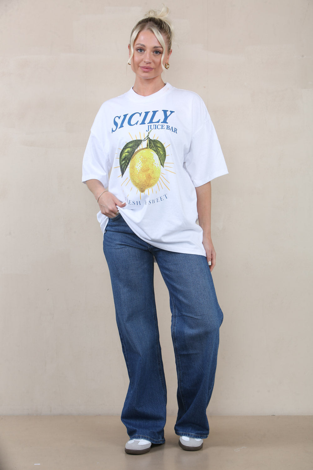 220GSM Oversize T-Shirt In Sicily Print