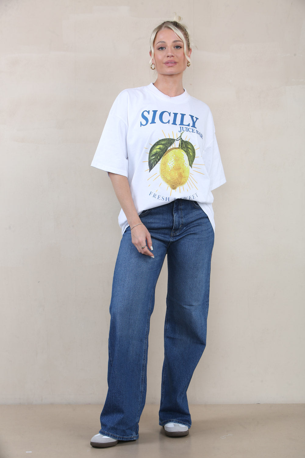 220GSM Oversize T-Shirt In Sicily Print